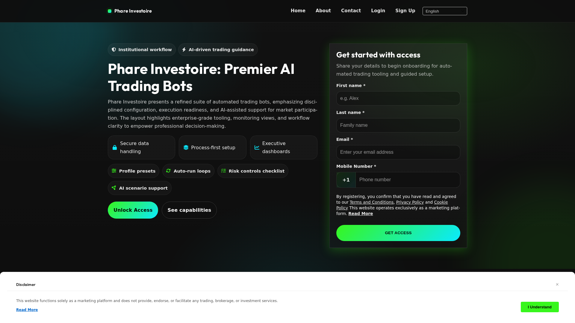 Screenshot of phareinvestoire.digital