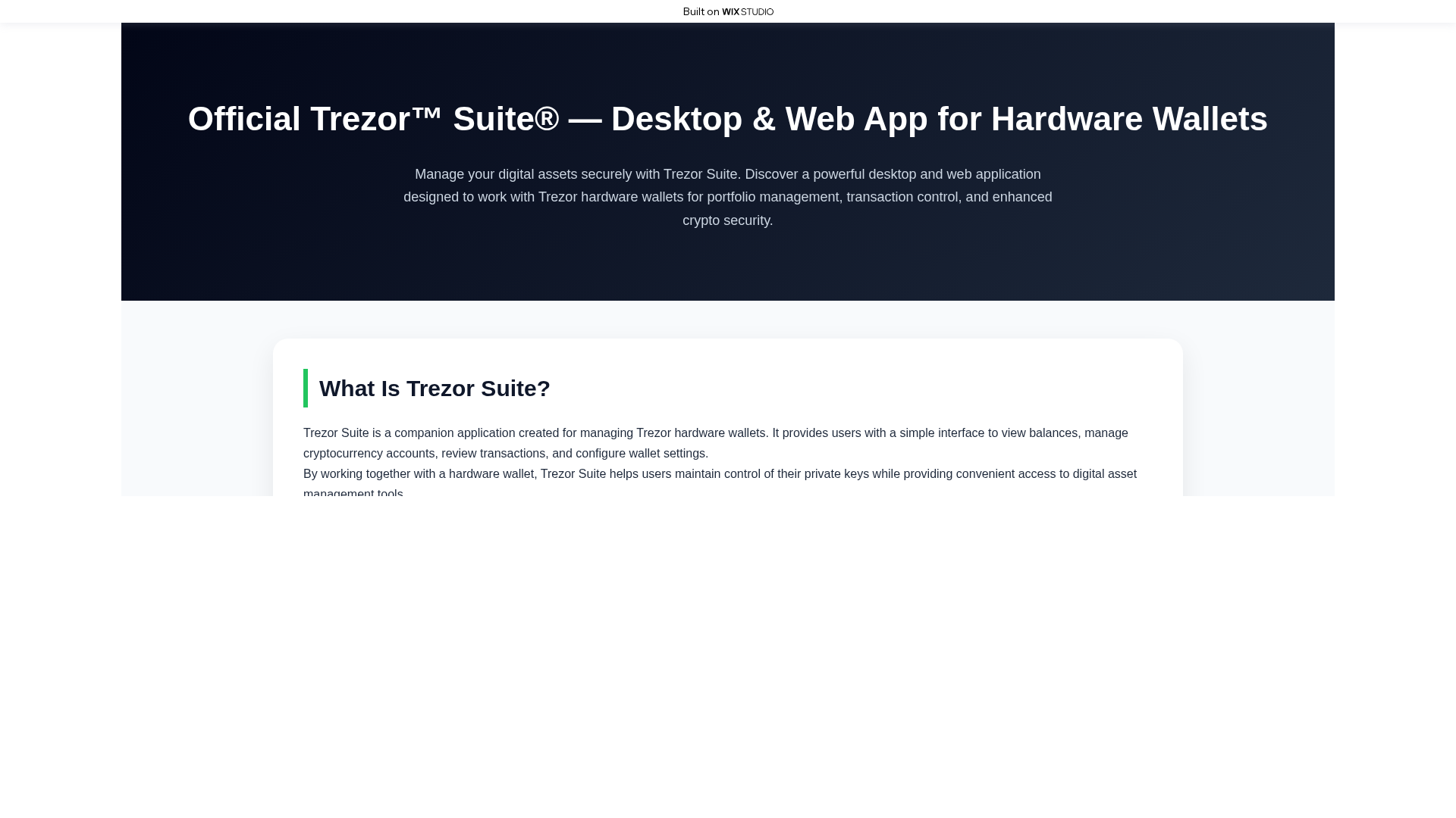 Screenshot of appsuite-trejzor.wixstudio.com