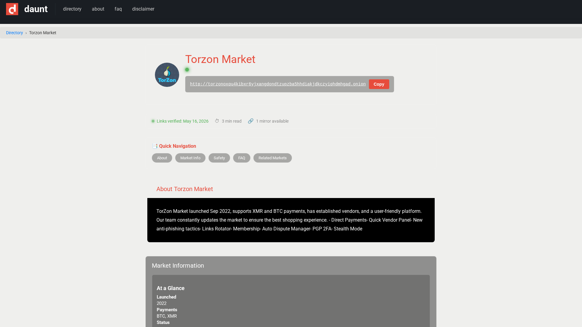 Screenshot of dauntlink.org