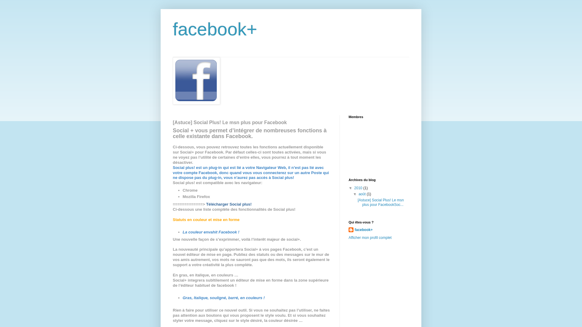 Screenshot of www.facebook-astuces-news.blogspot.com