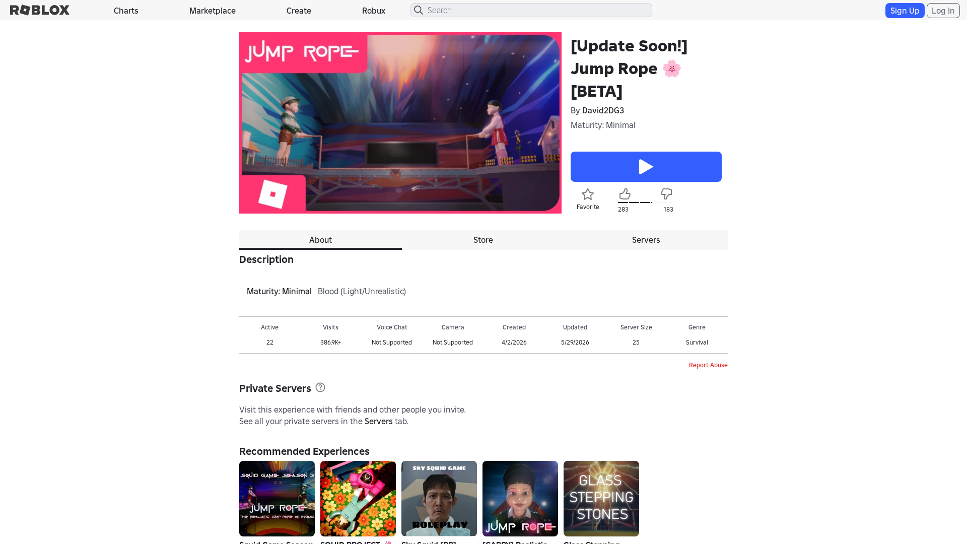 Screenshot of www.roblox.com.bi