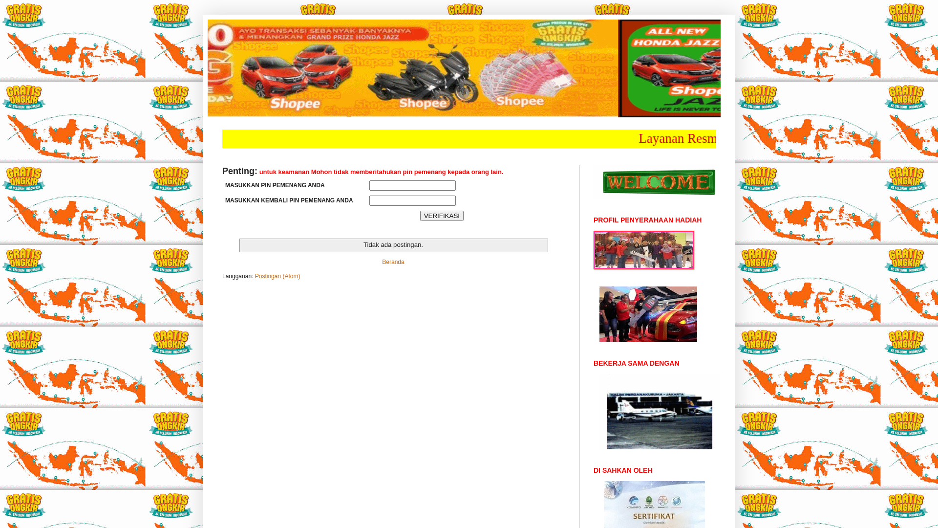Screenshot of undianshopee668.blogspot.com
