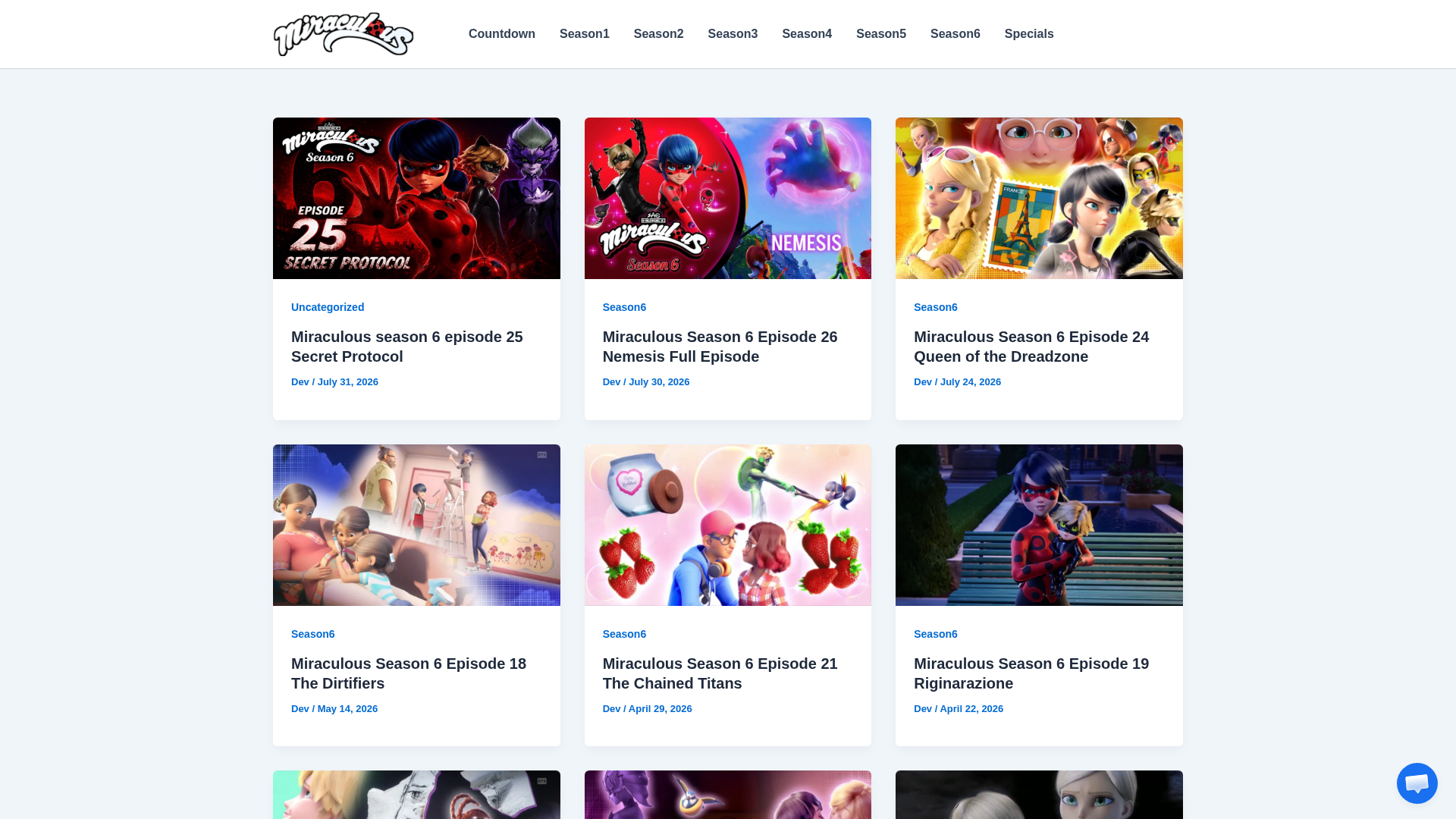 Screenshot of miraculousladybugseason5.com