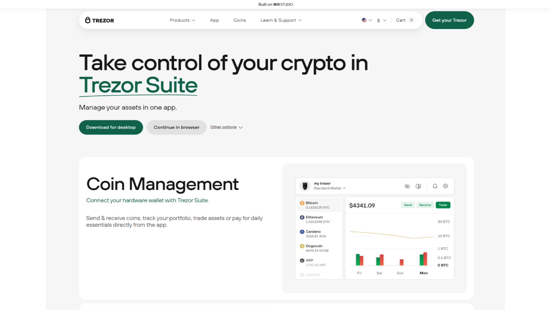 Screenshot of trezo-bridg-nav.wixstudio.com