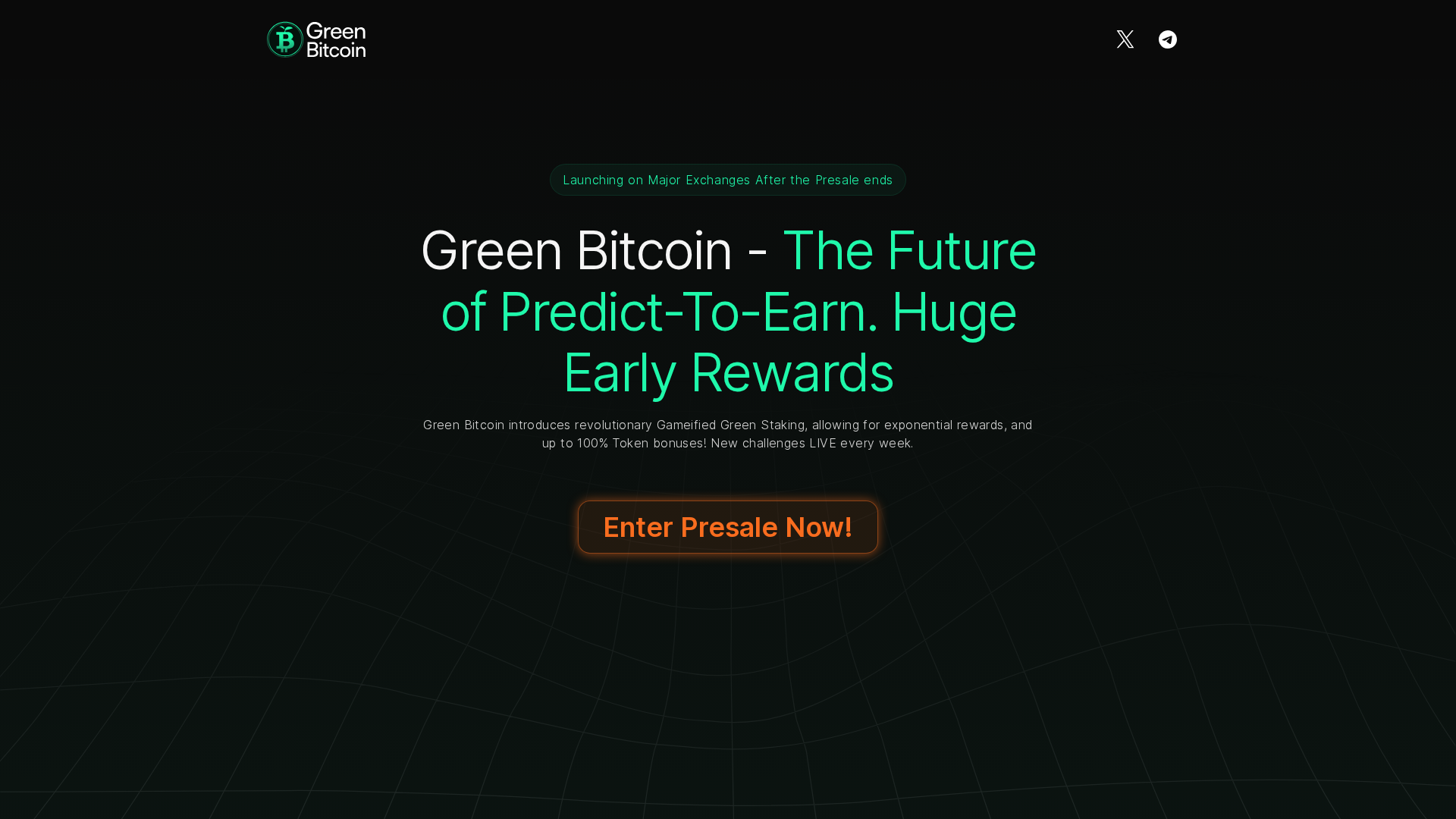 Screenshot of greenbitcoin.finance