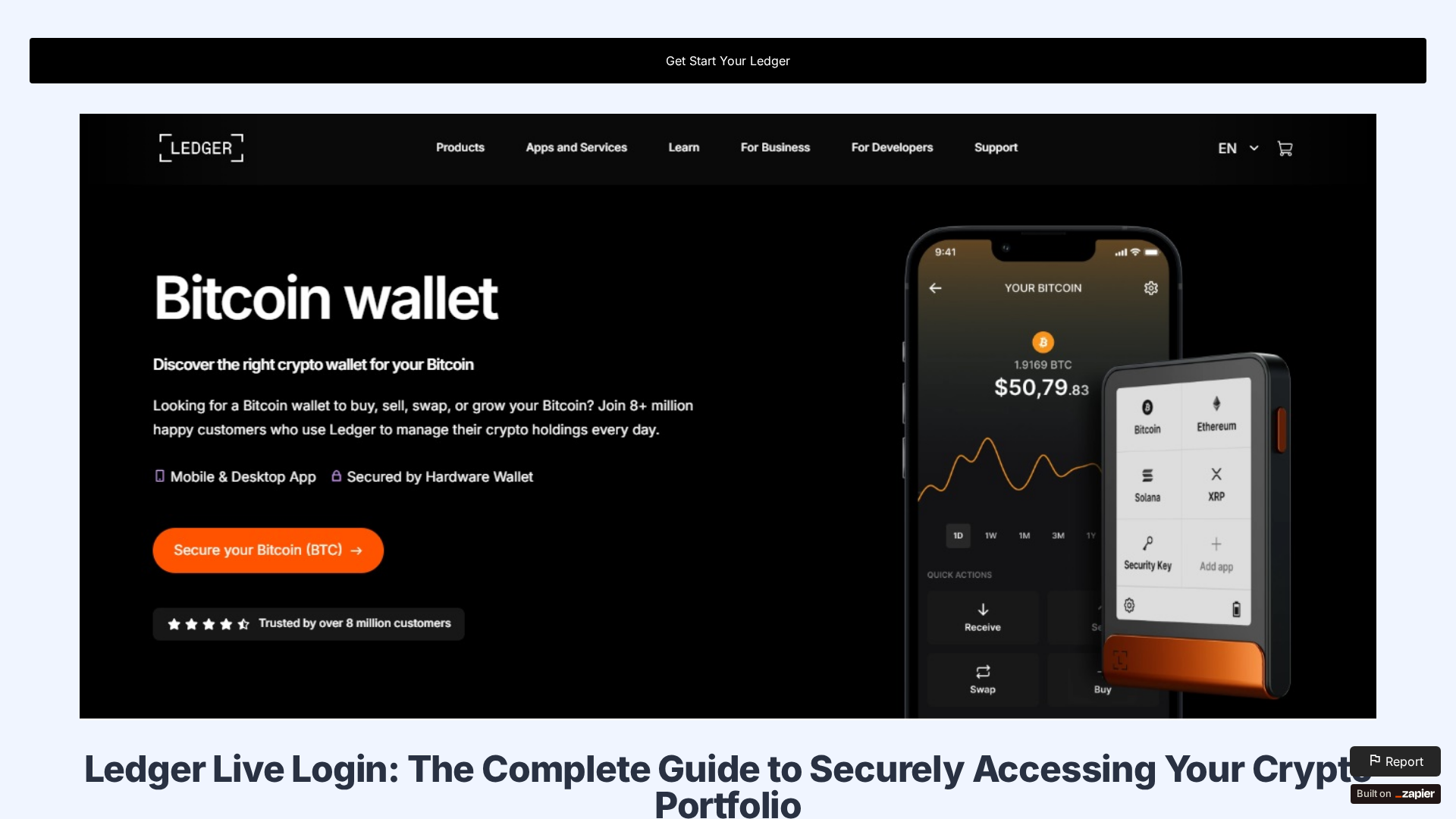 Screenshot of ledgur.zapier.app