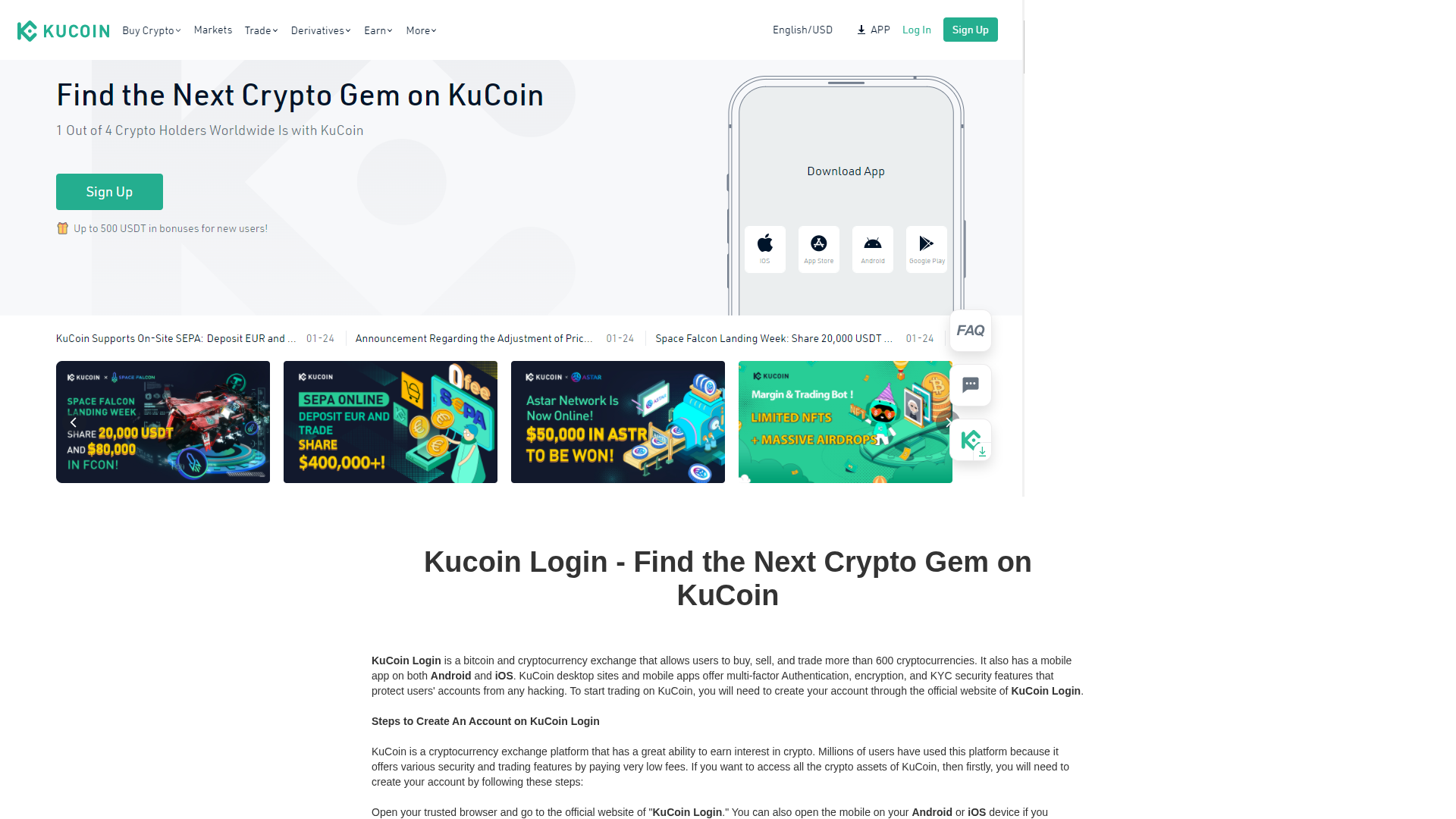 Screenshot of kuicoinloggin.webflow.io