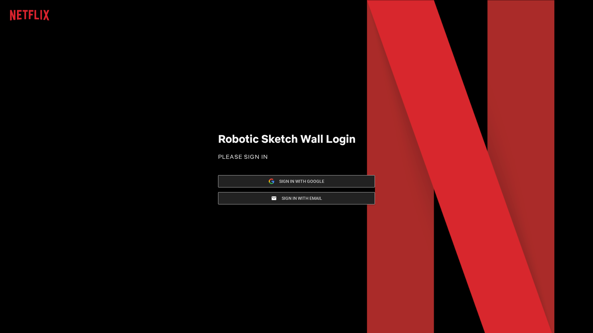 Screenshot of netflixroboticsketchwall.com