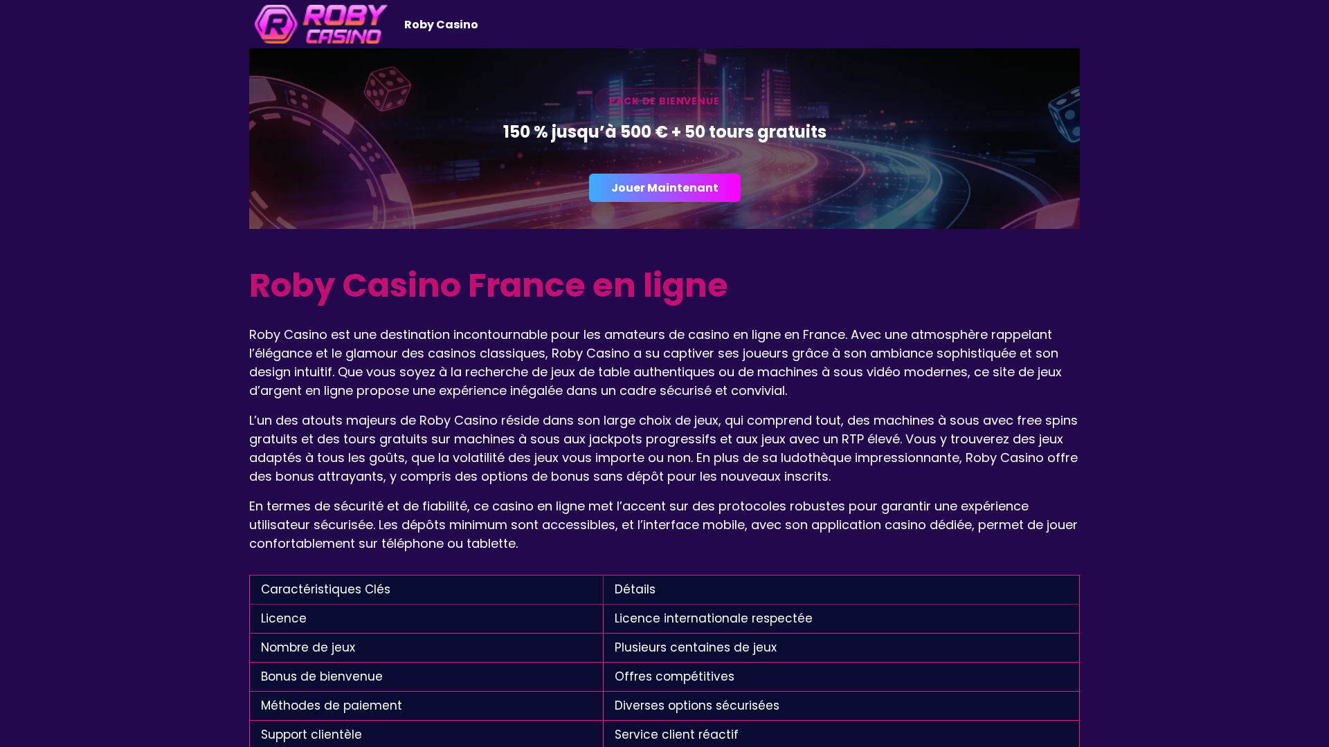 Screenshot of roby-casino6.com