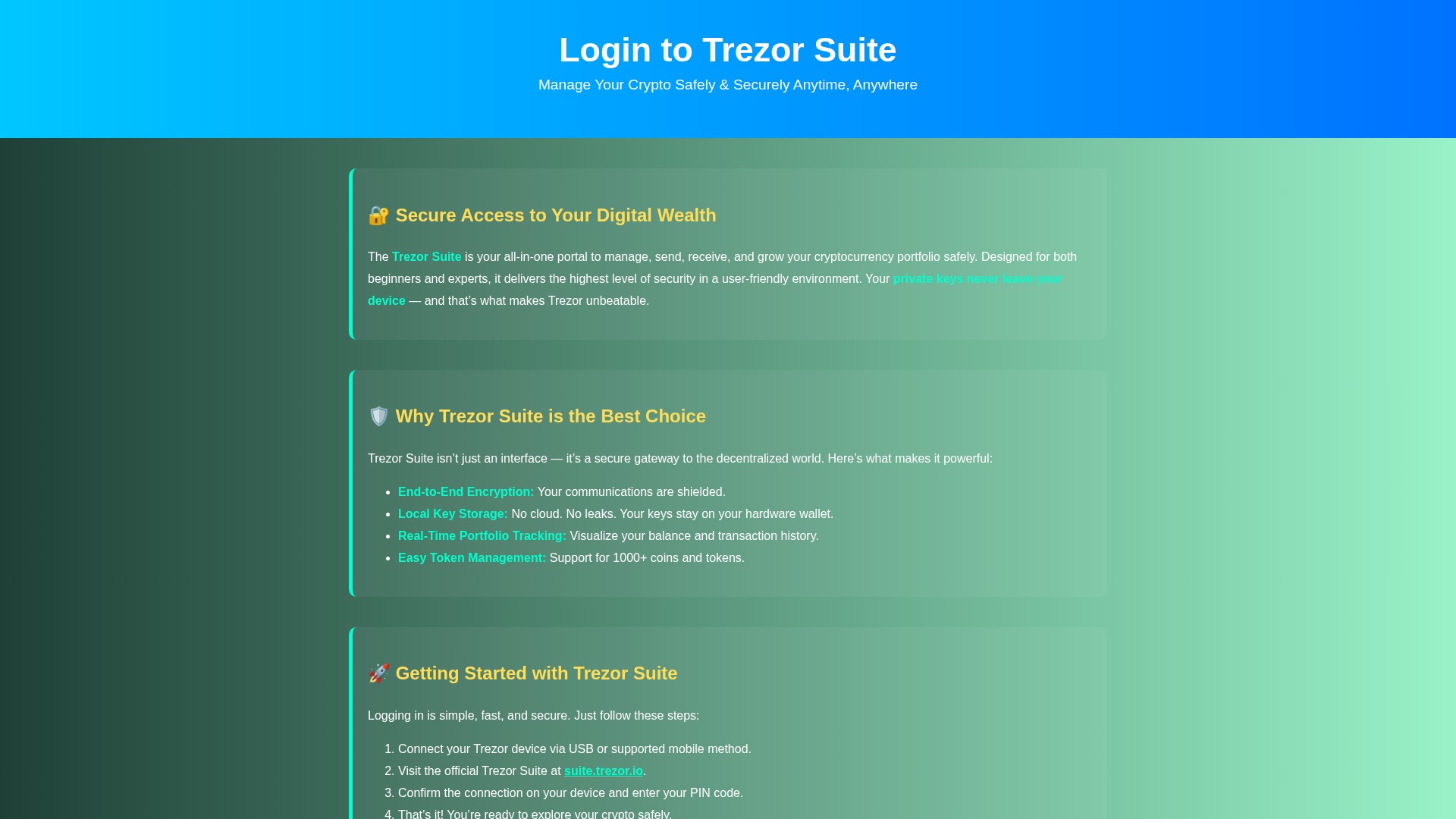 Screenshot of trezorlogin-start.pages.dev