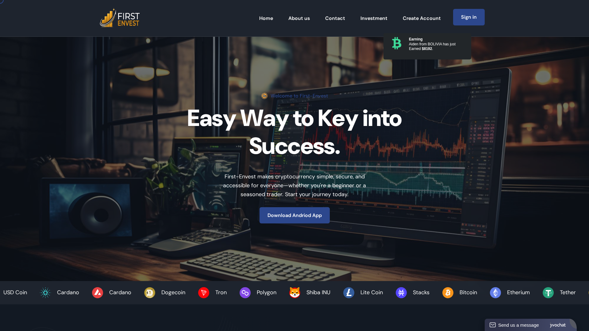 Screenshot of first-vest.com