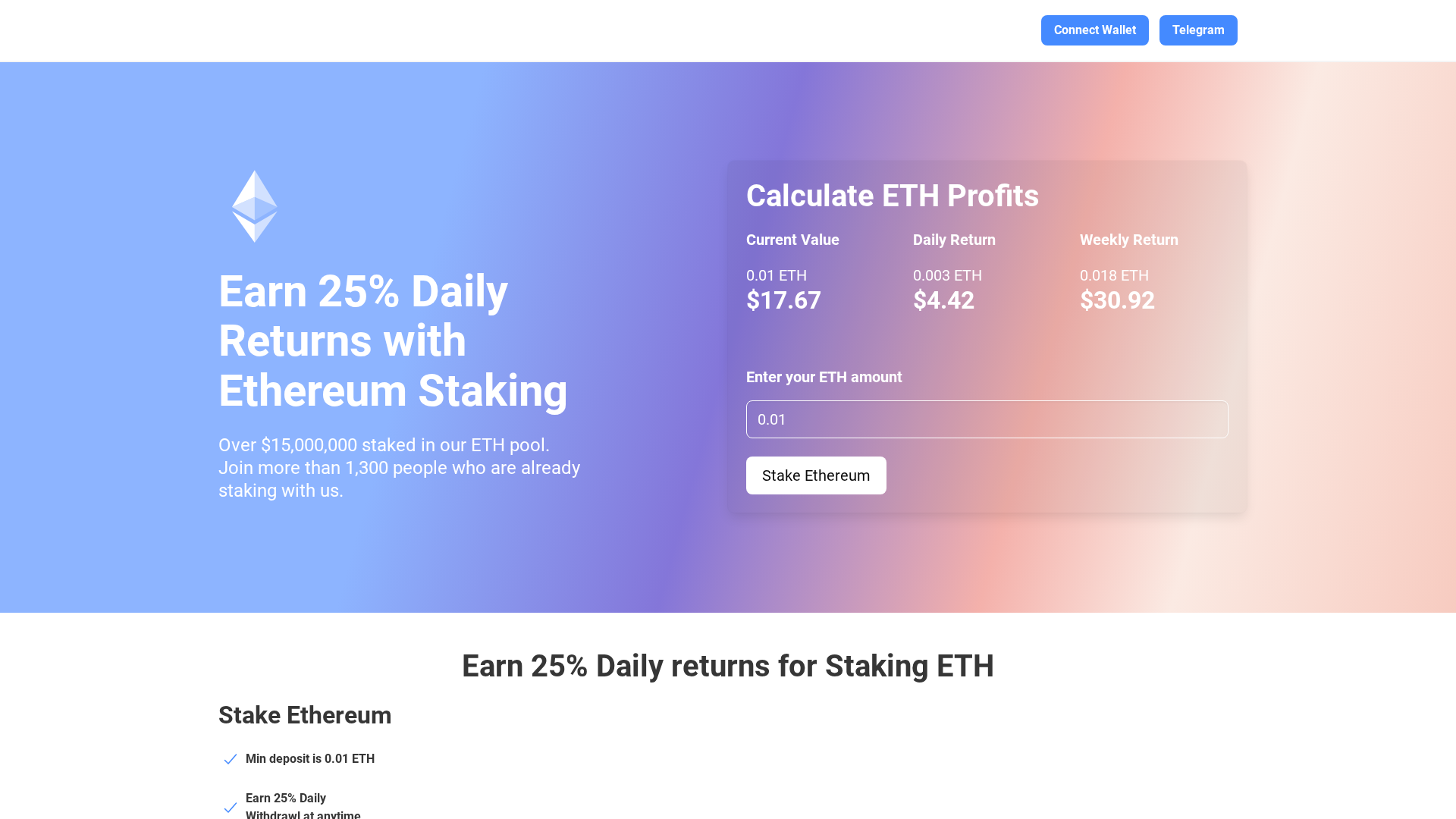 Screenshot of ethstakers.web.app