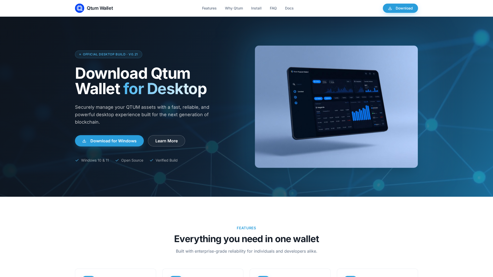 Screenshot of qtumdestopinstall.xyz