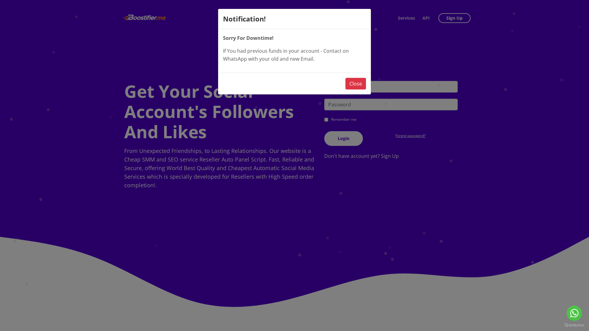 Screenshot of boostifier.me.as-entp.com