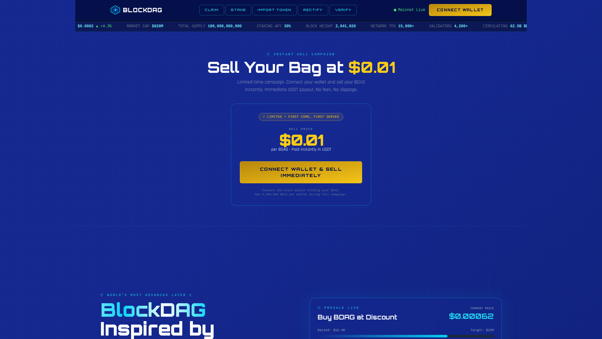 Screenshot of blockdag-chain.live