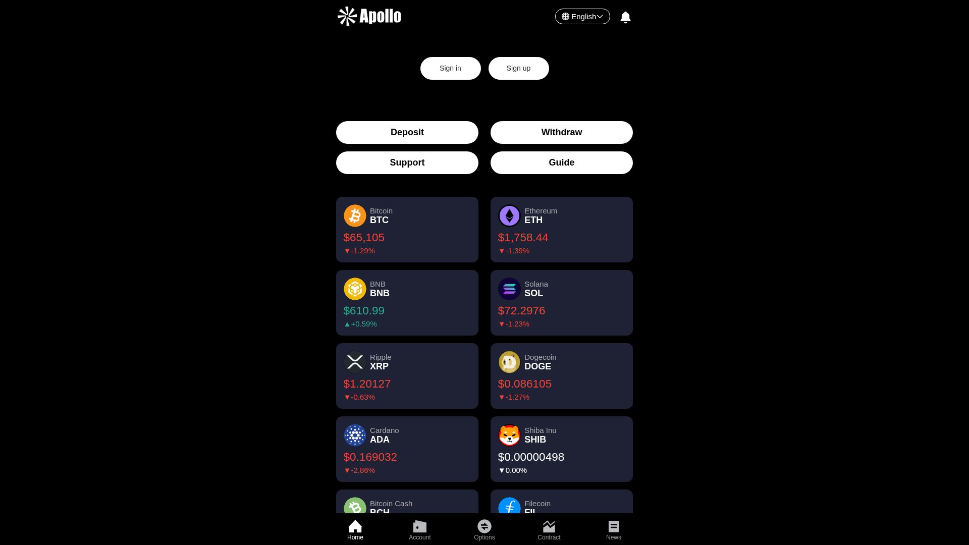Screenshot of apollo.qpon