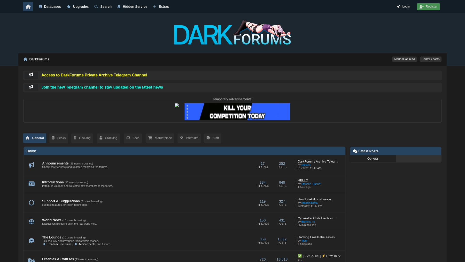 Screenshot of DarkForums.ru