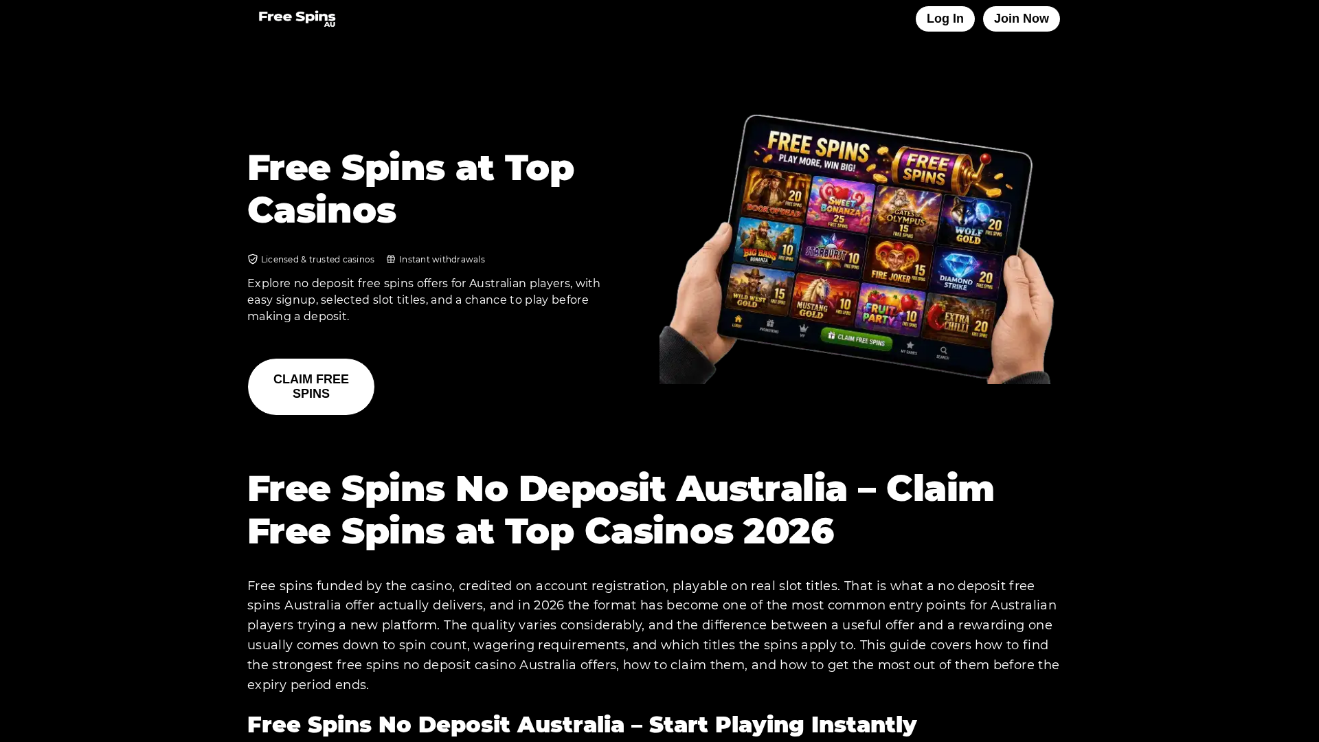 Screenshot of free-spins-nodeposit-au.com