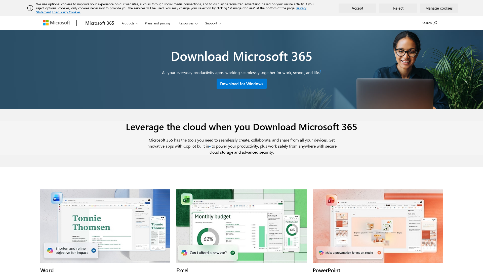 Screenshot of www.microsoft365office.duckdns.org