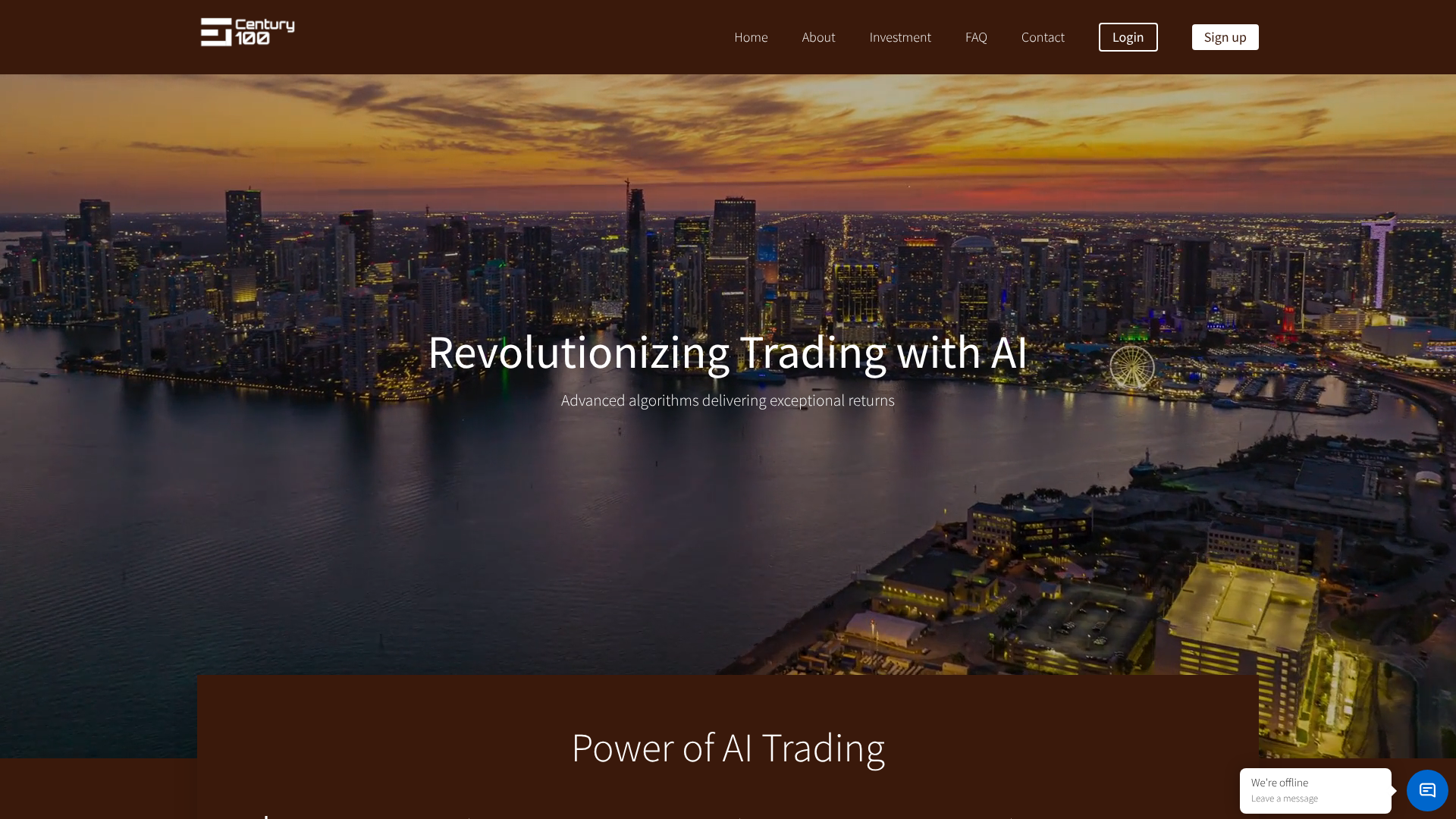Screenshot of century100investment.com