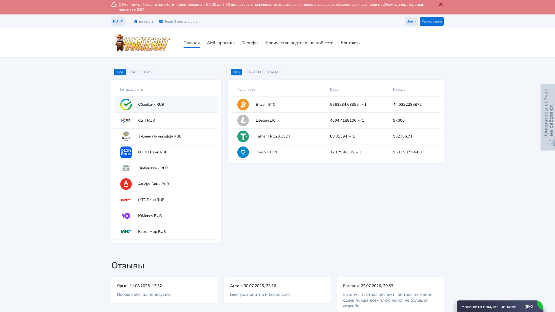 Screenshot of hamsterbit.pro