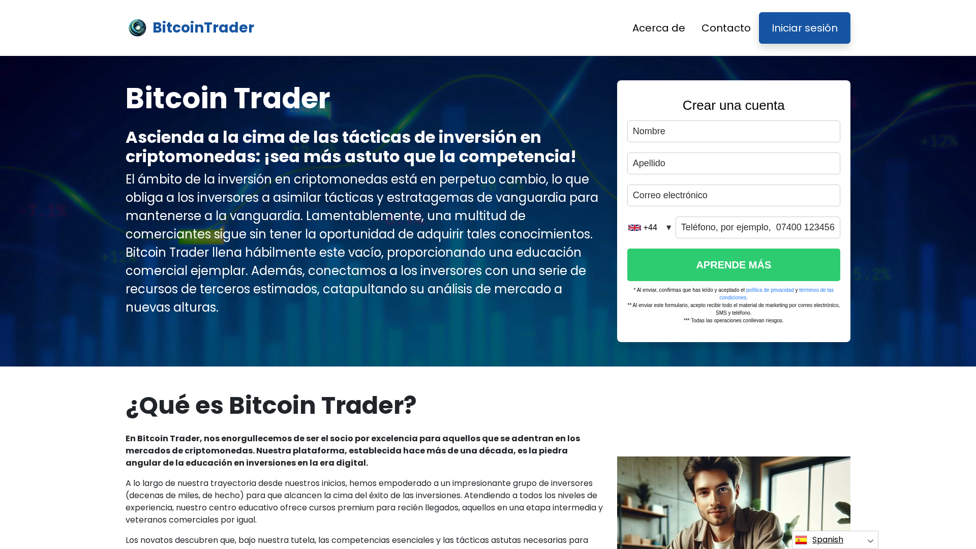 Screenshot of bitcointraderapp.io