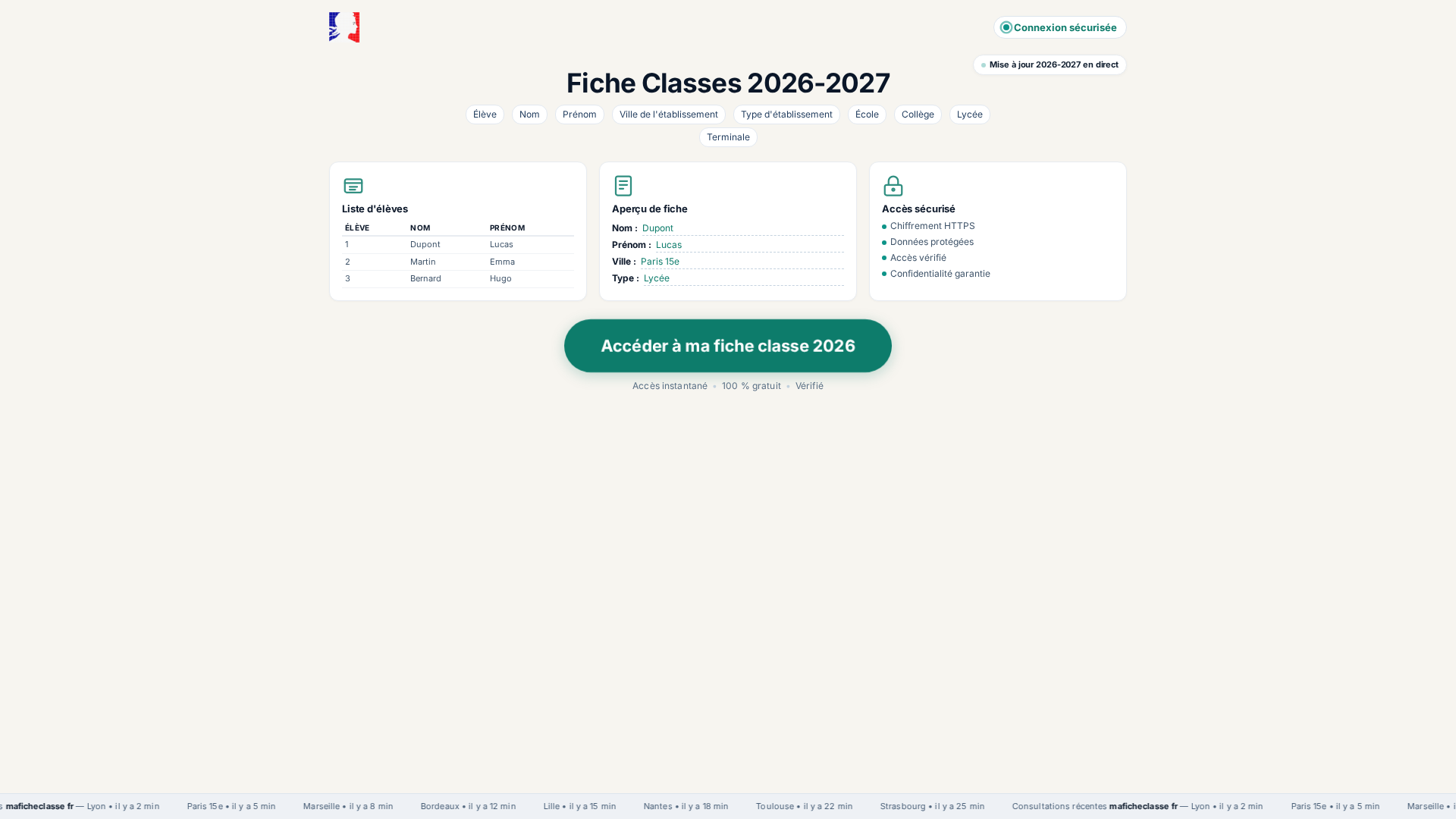 Screenshot of maficheclasse.org