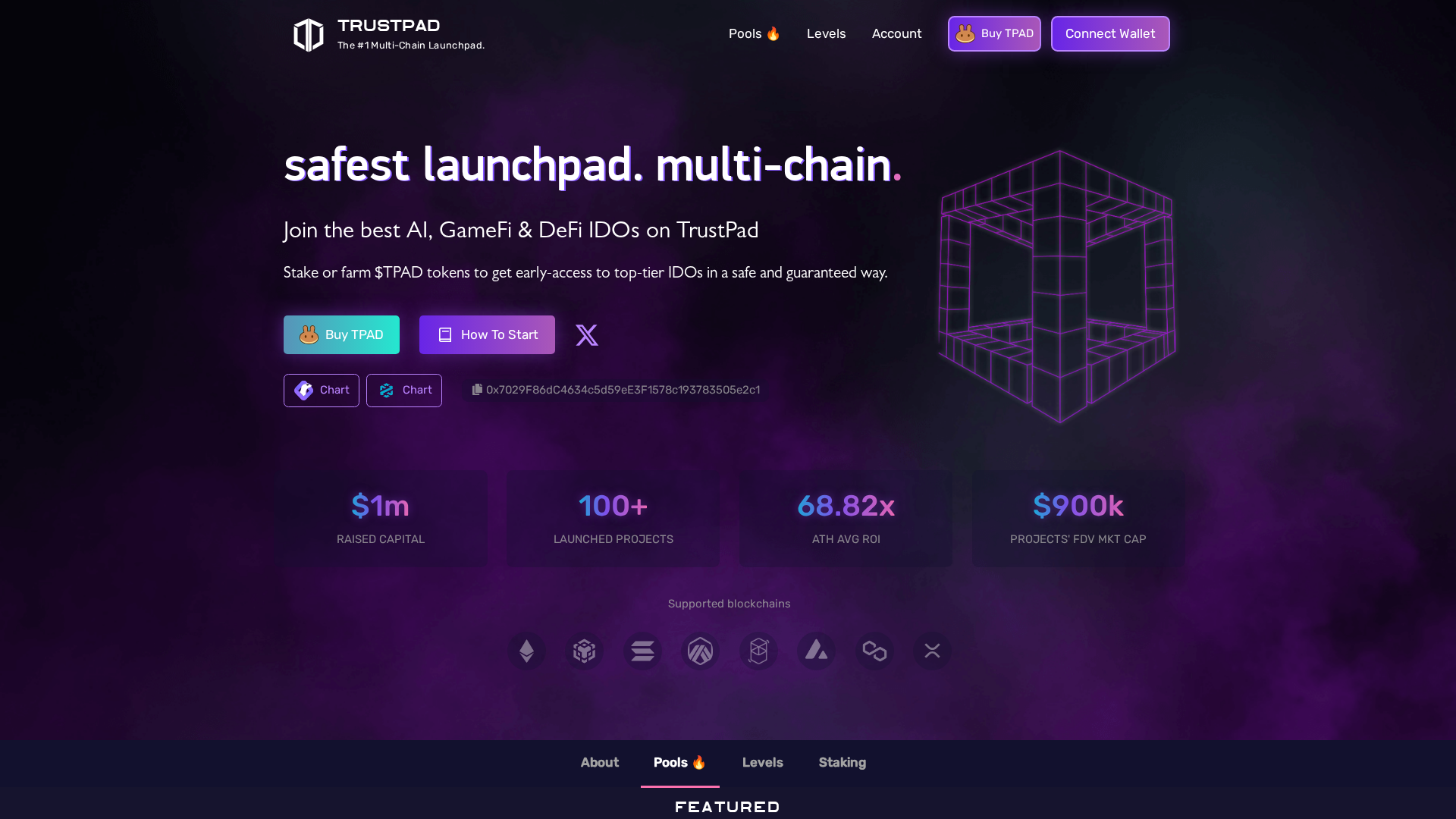 Screenshot of defi-trustpad.biz