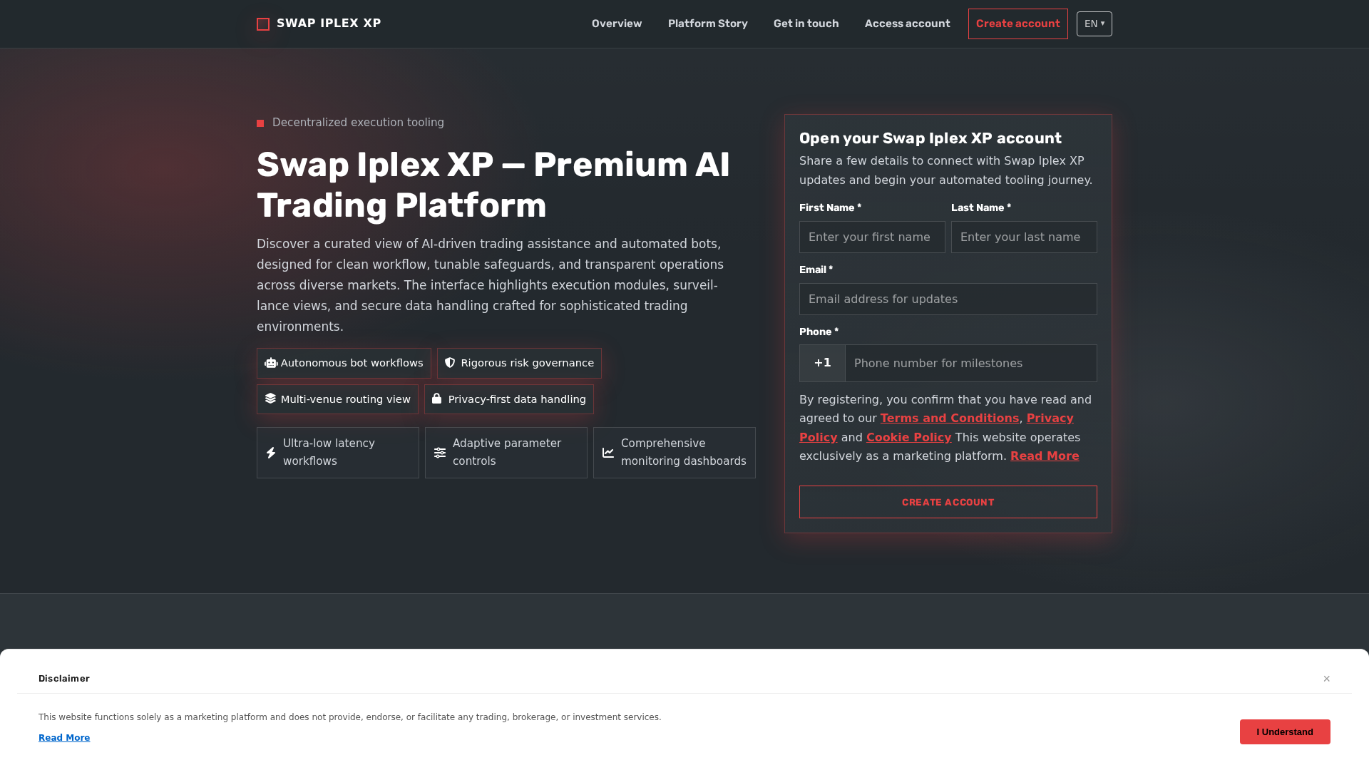 Screenshot of swapiplexxp.digital