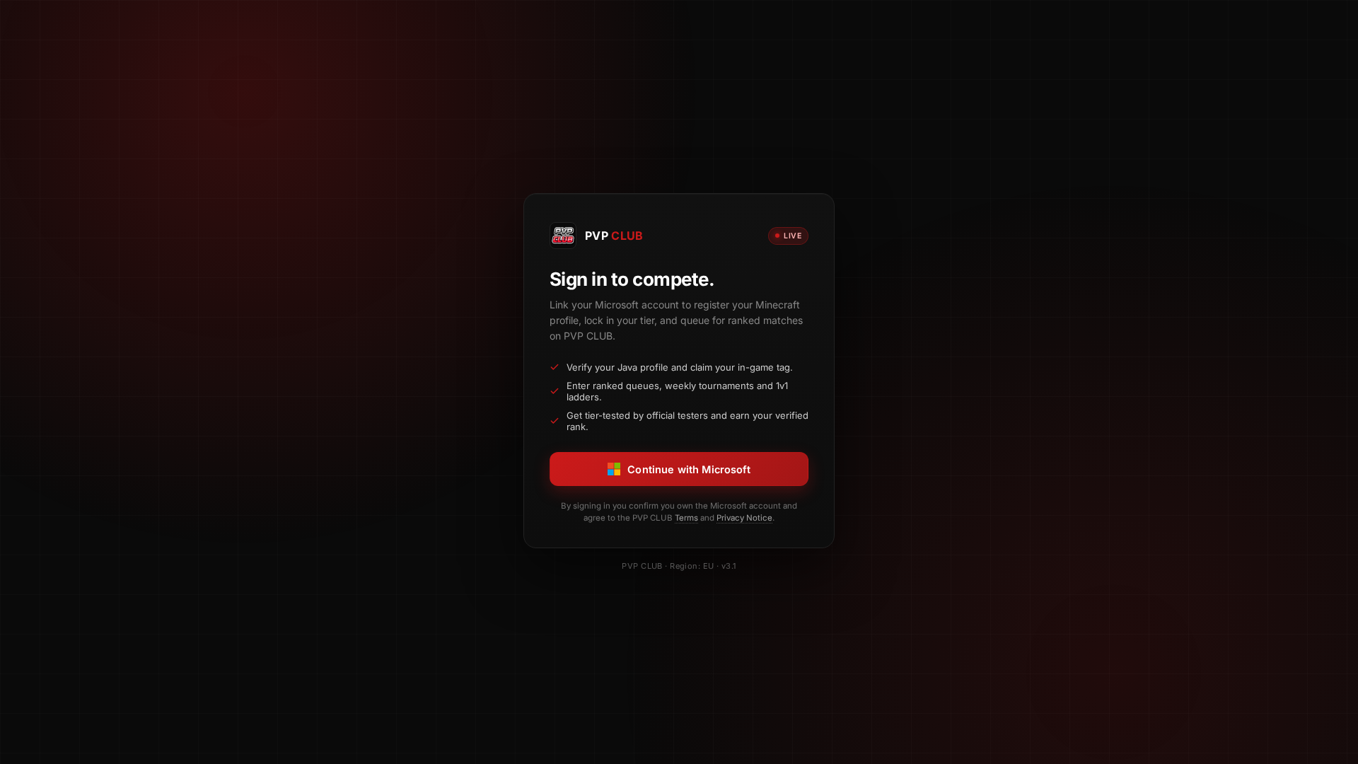 Screenshot of mcpvp.live