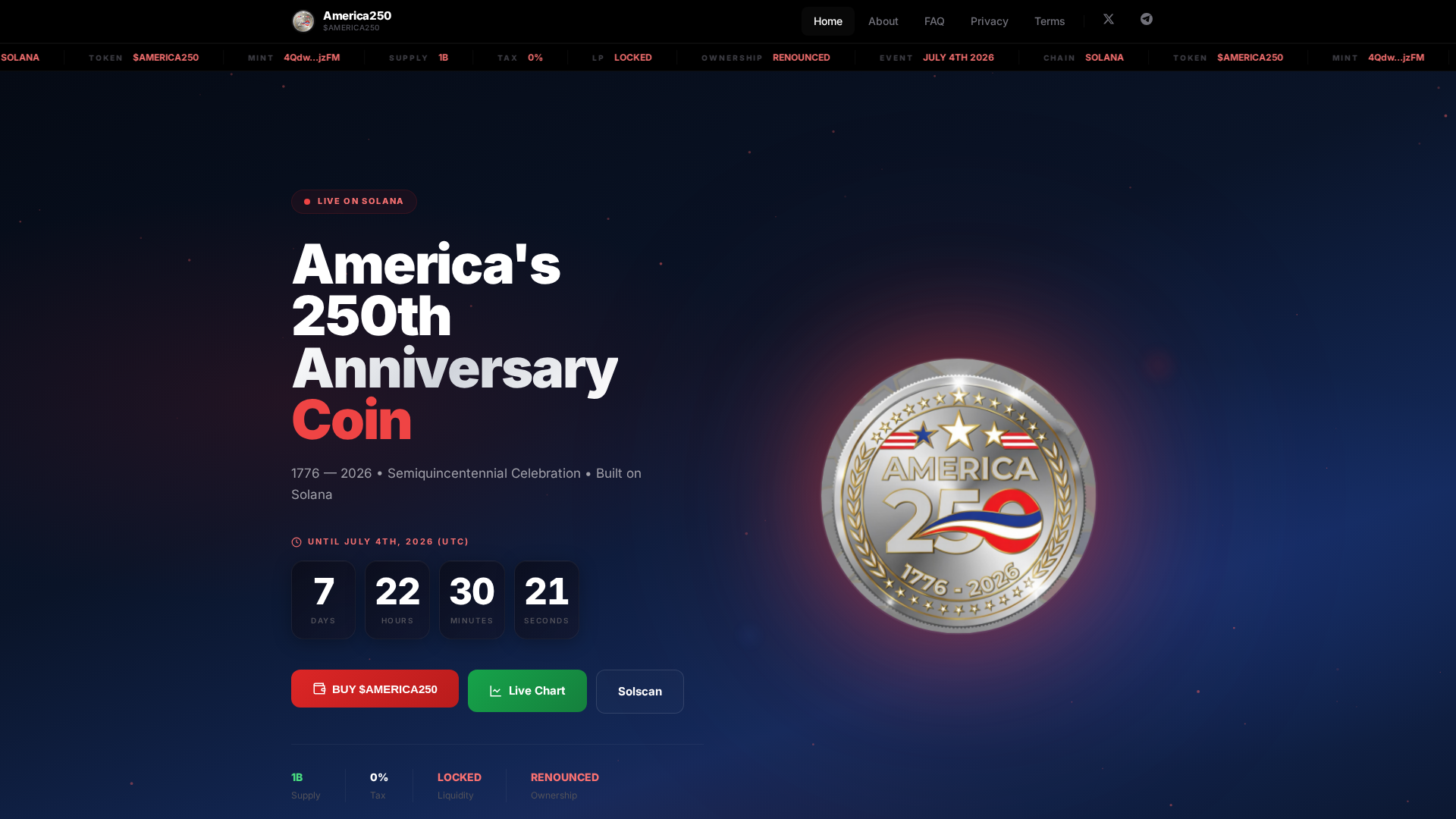 Screenshot of americatoken.live