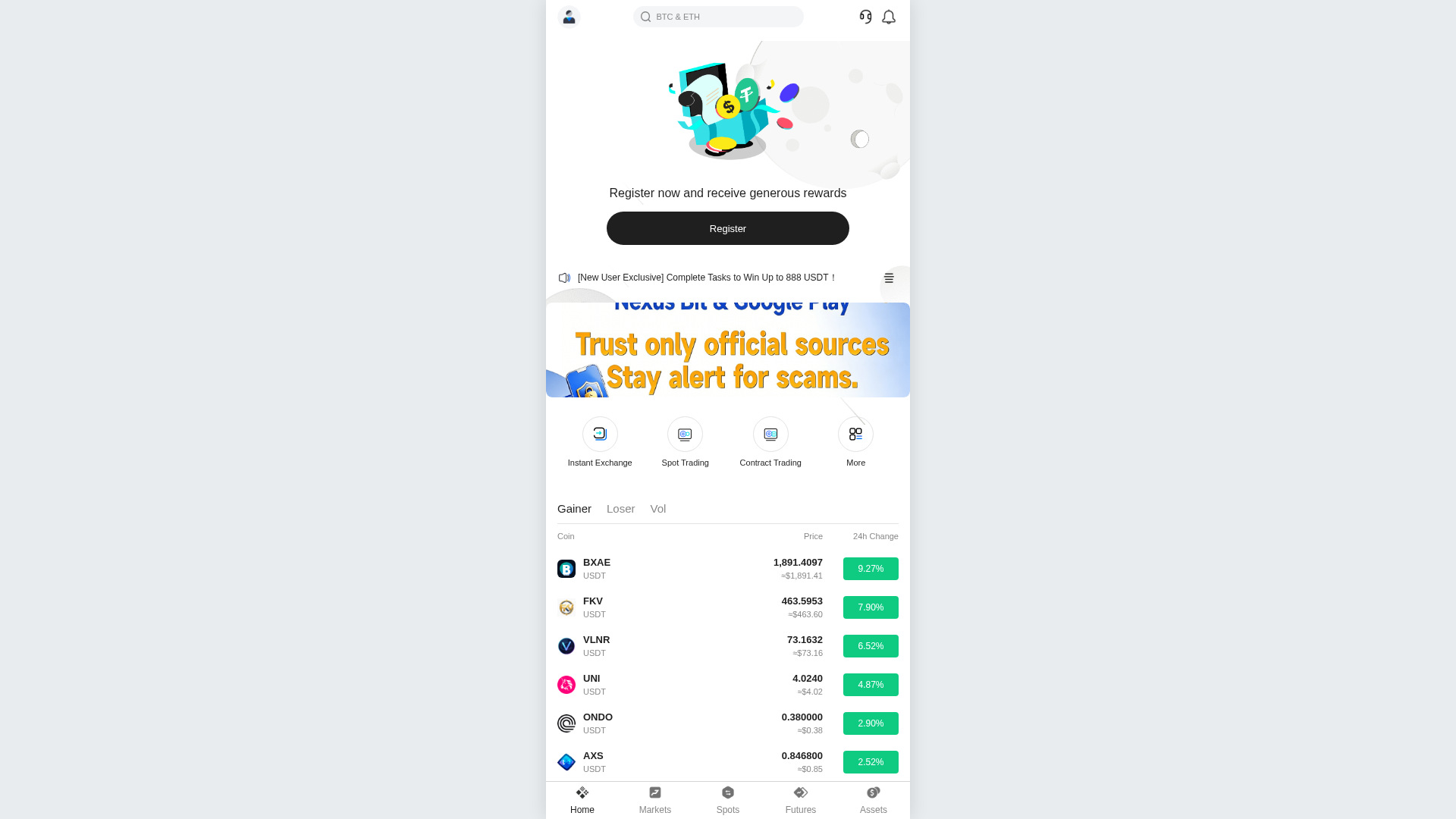 Screenshot of kronex.date