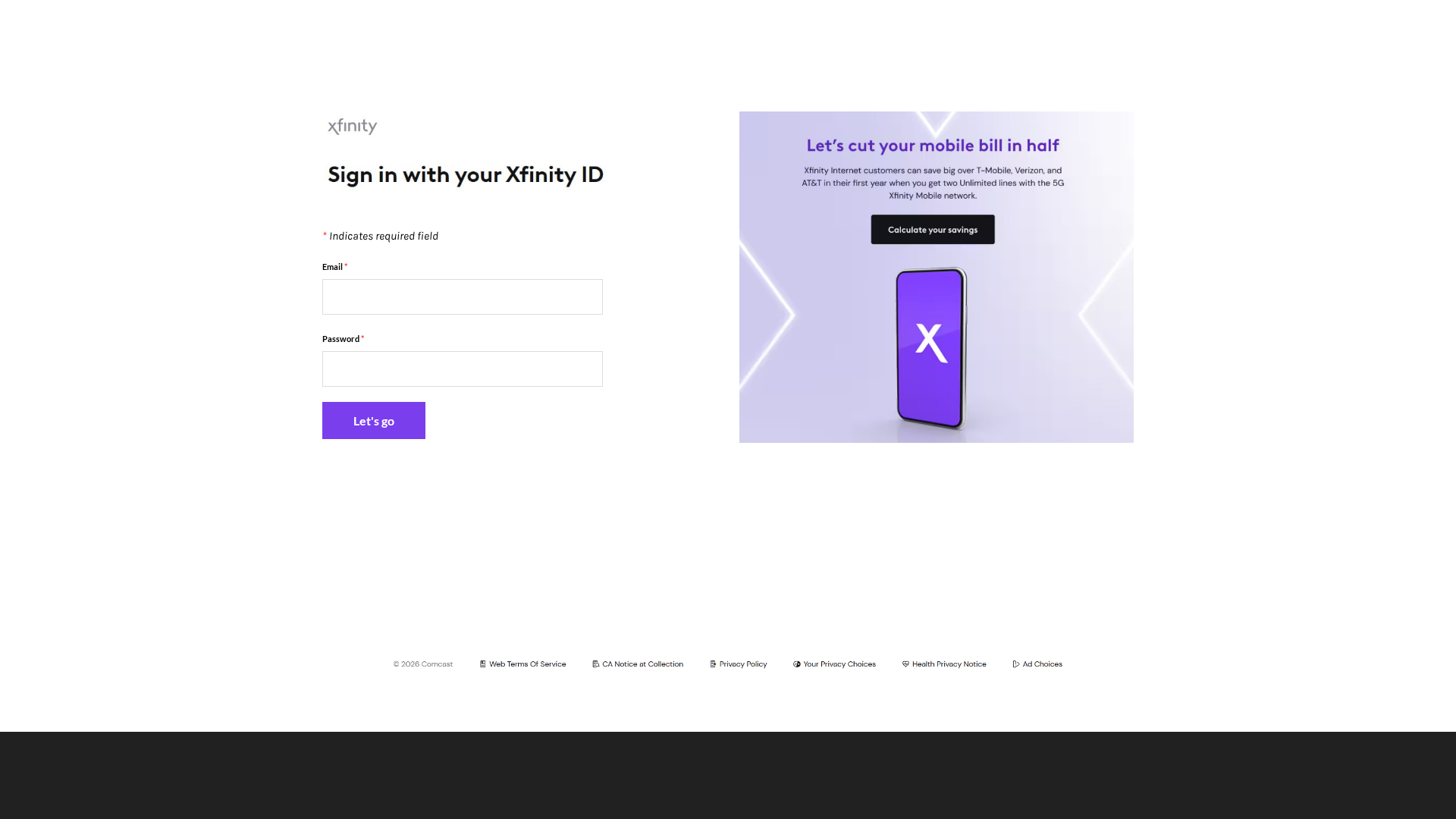 Screenshot of xfinitymail-signin-kyc.weebly.com