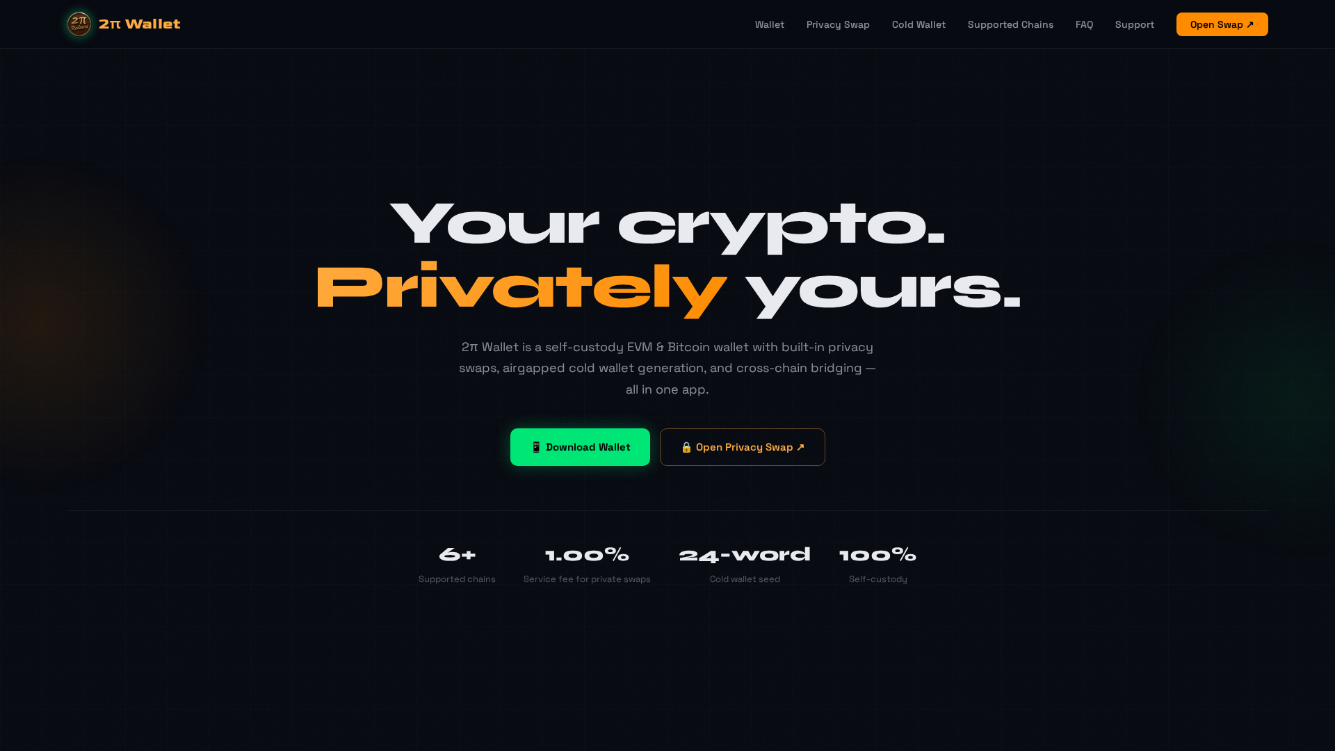 Screenshot of 2piwallet.com