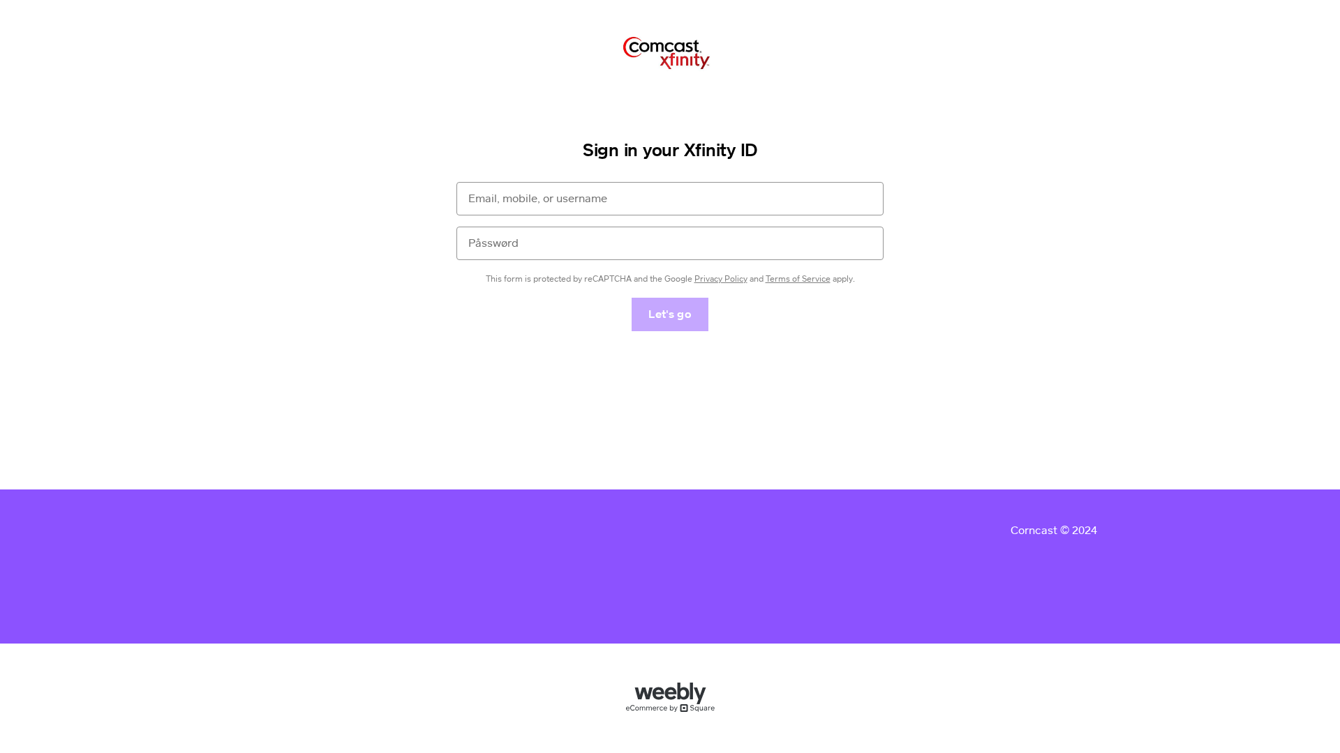 Screenshot of corncastwebmail.weeblysite.com