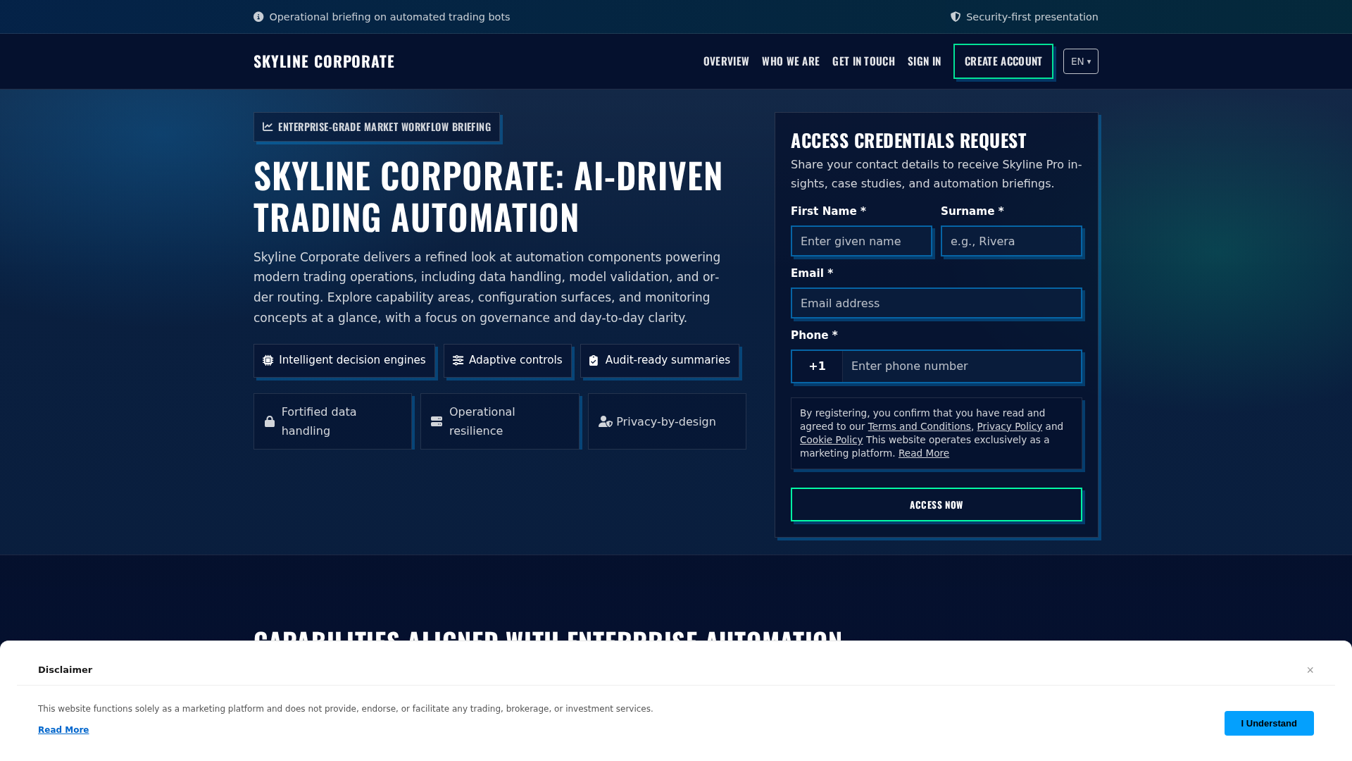 Screenshot of skylinecorporate.digital