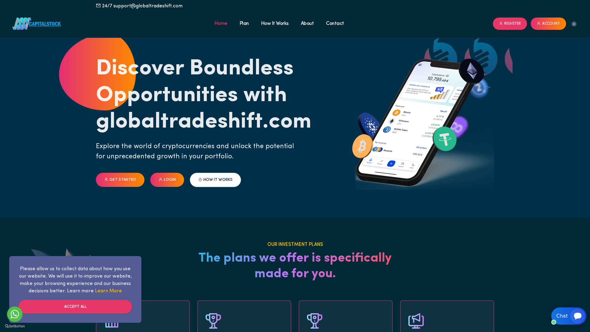 Screenshot of globaltradeshift.com