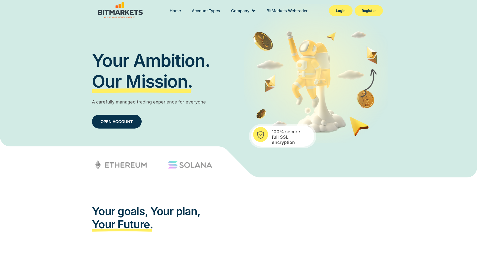 Screenshot of bitmarkets.ai