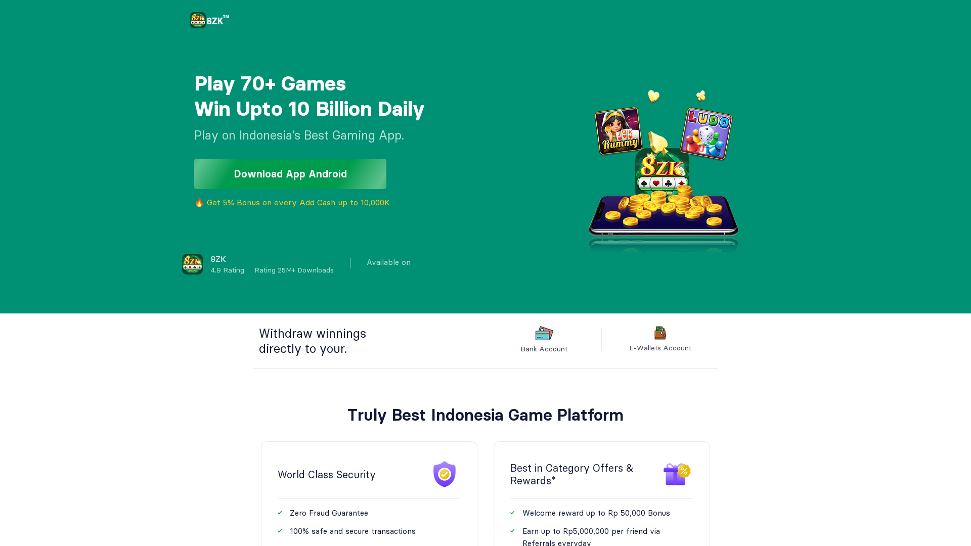 Screenshot of 8zk.com