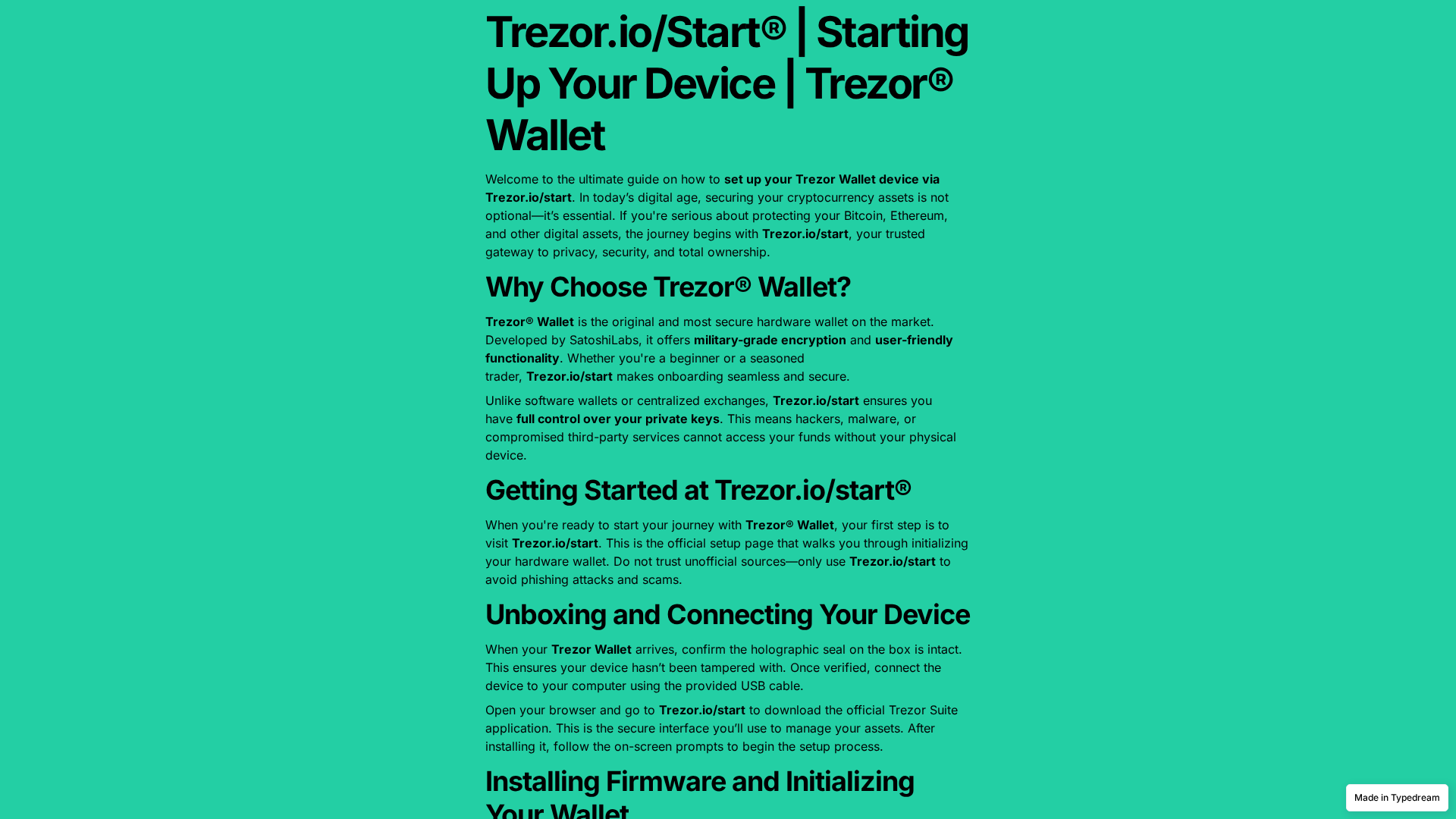 Screenshot of auth-docs-trizorr-sso.typedream.app