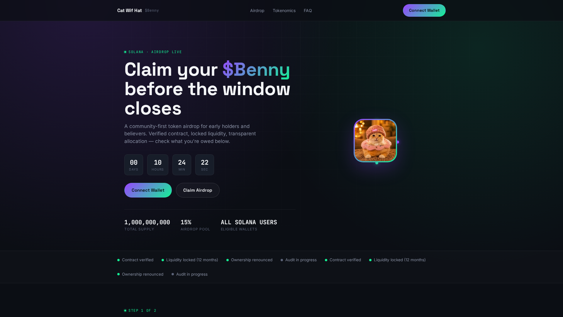 Screenshot of benny.free-memecoin.fun