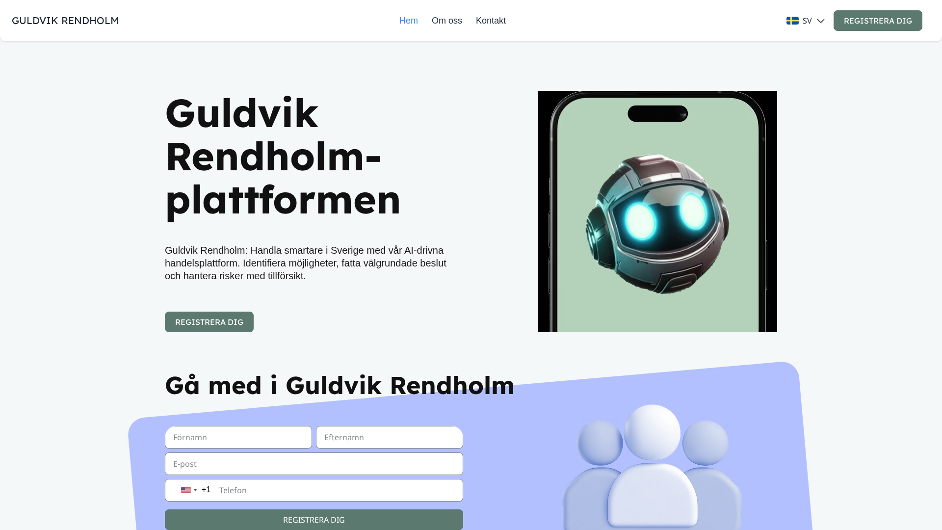 Screenshot of guldvikrendholm-ai.live
