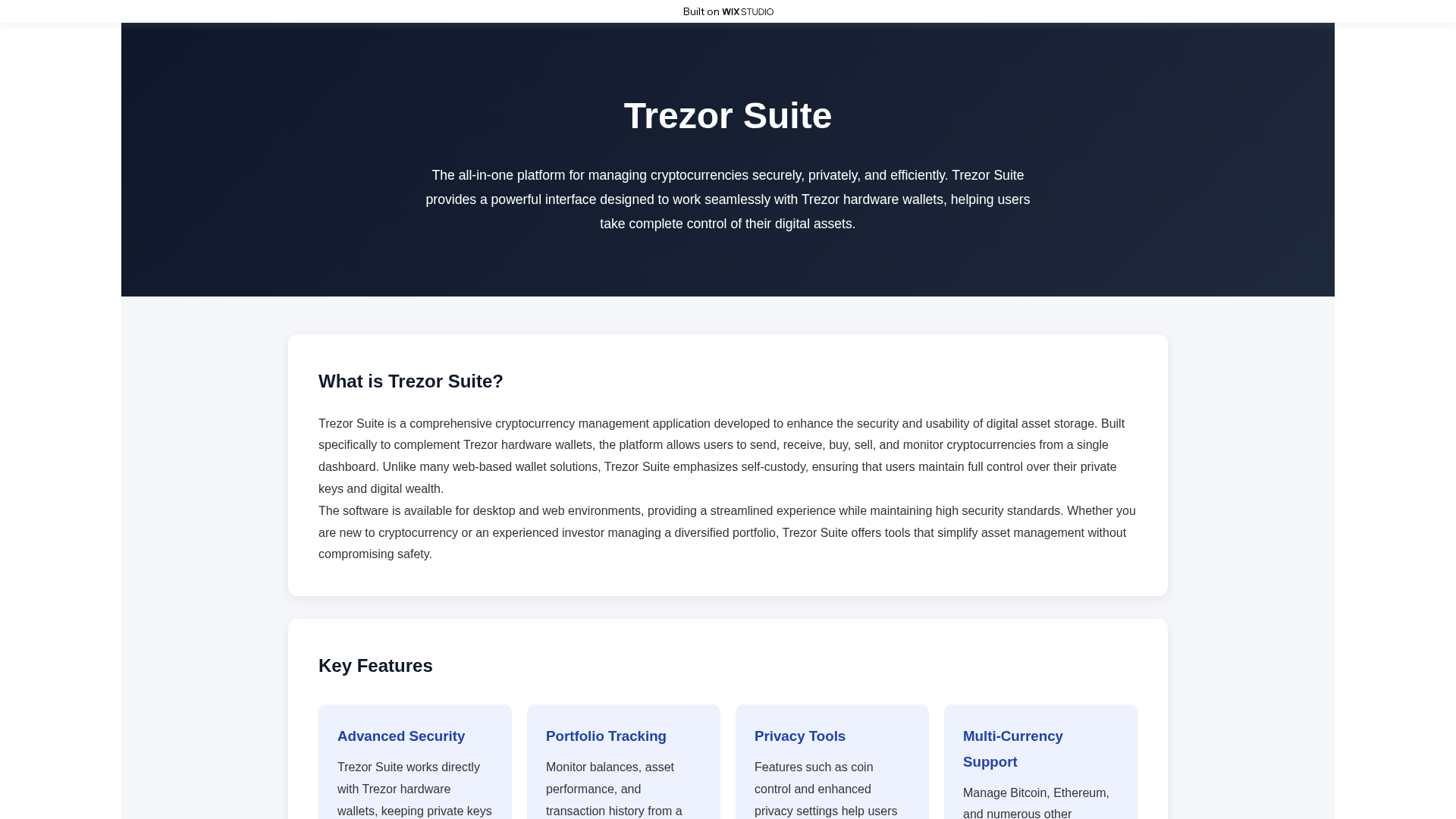 Screenshot of view-trexoapp.wixstudio.com
