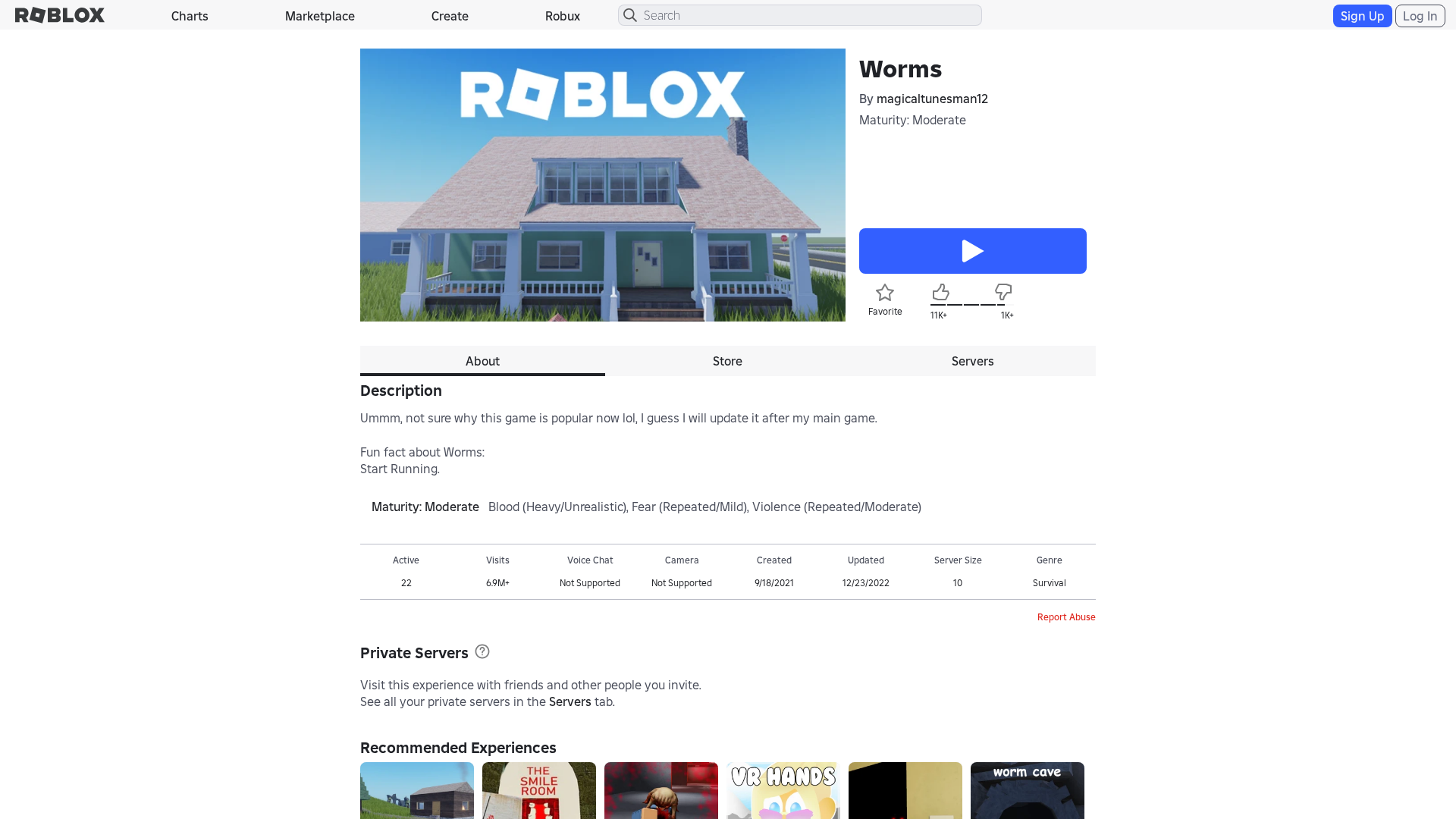 Screenshot of www.roblox.com.bi
