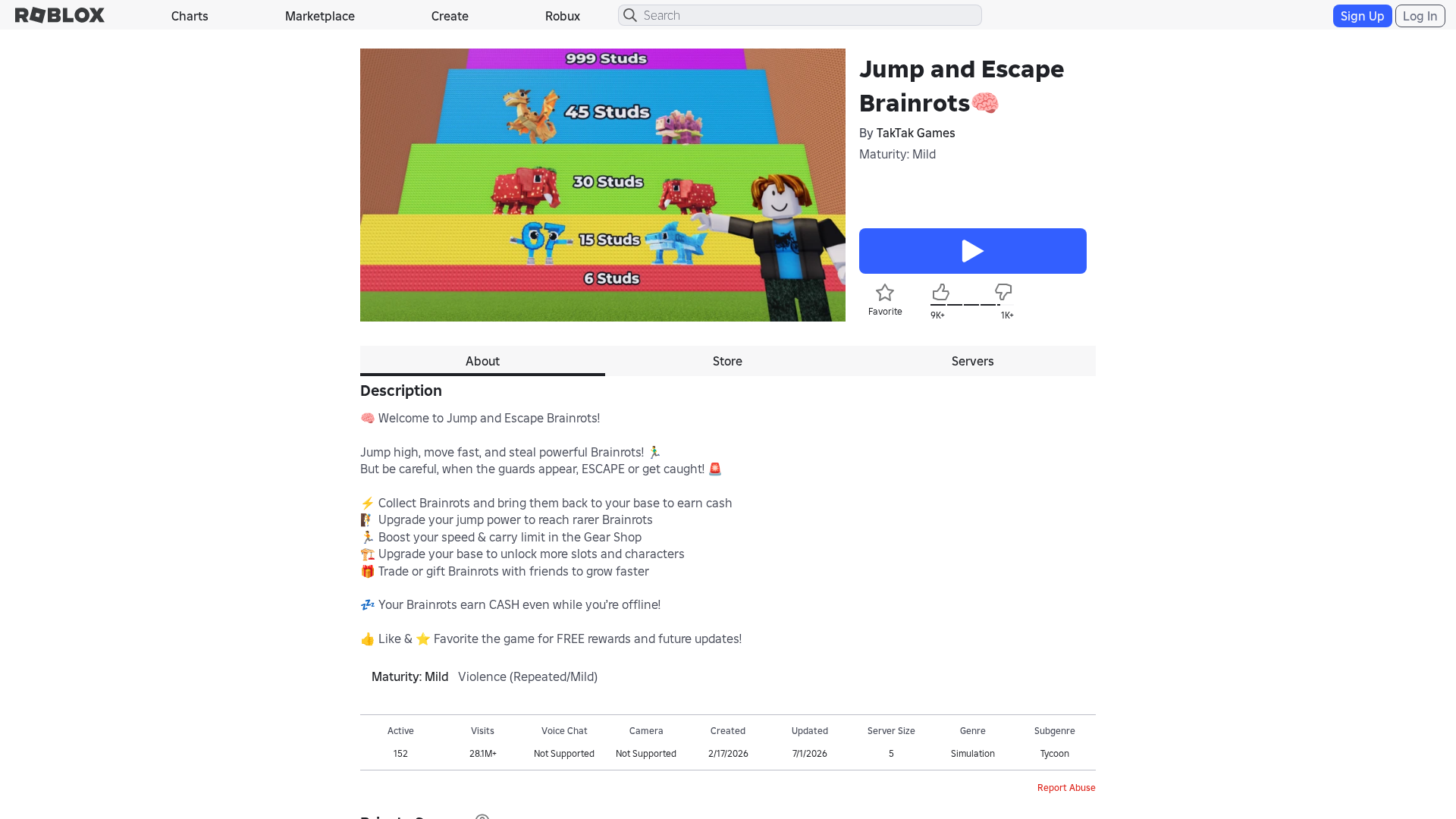 Screenshot of www.roblox.com.bi