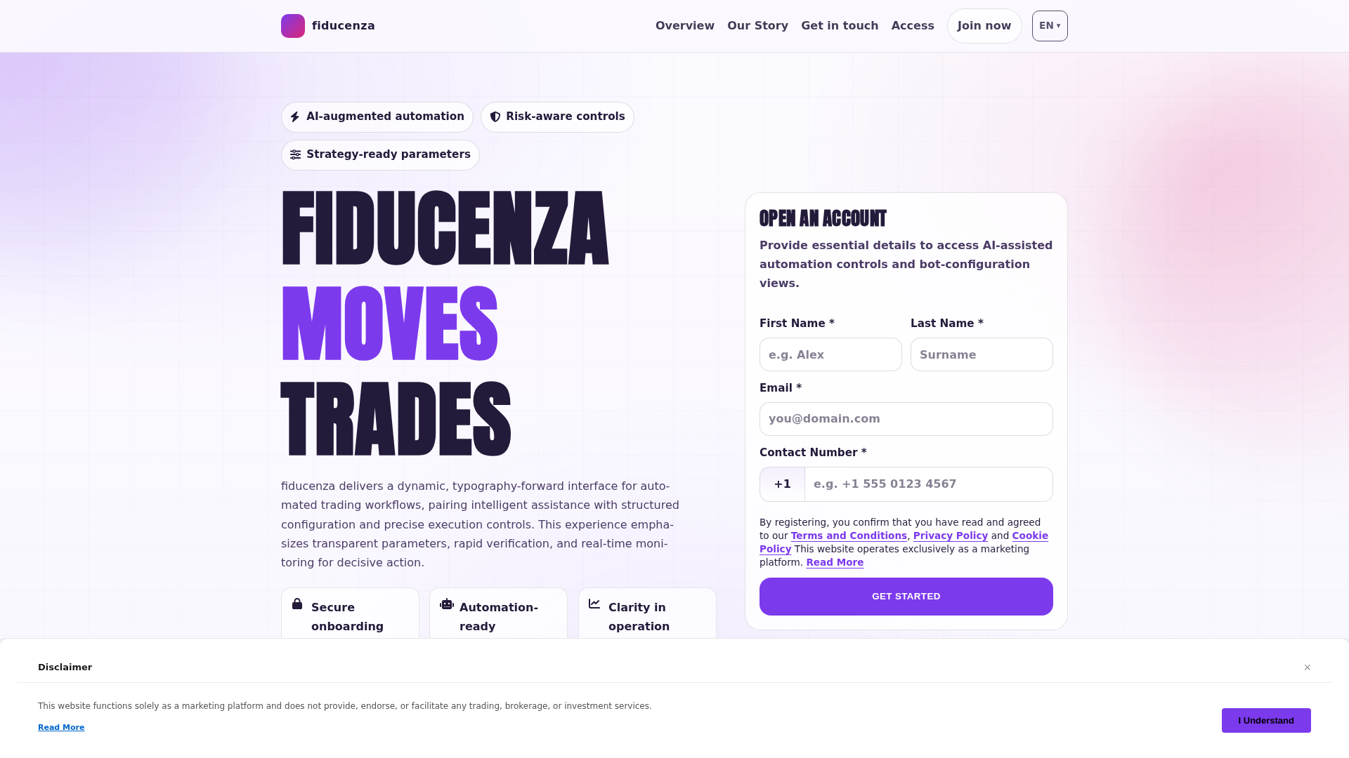 Screenshot of fiducenza.digital
