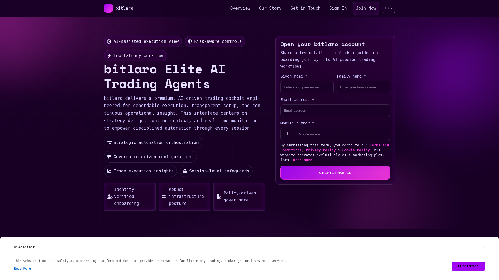 Screenshot of bitlaro-app.digital