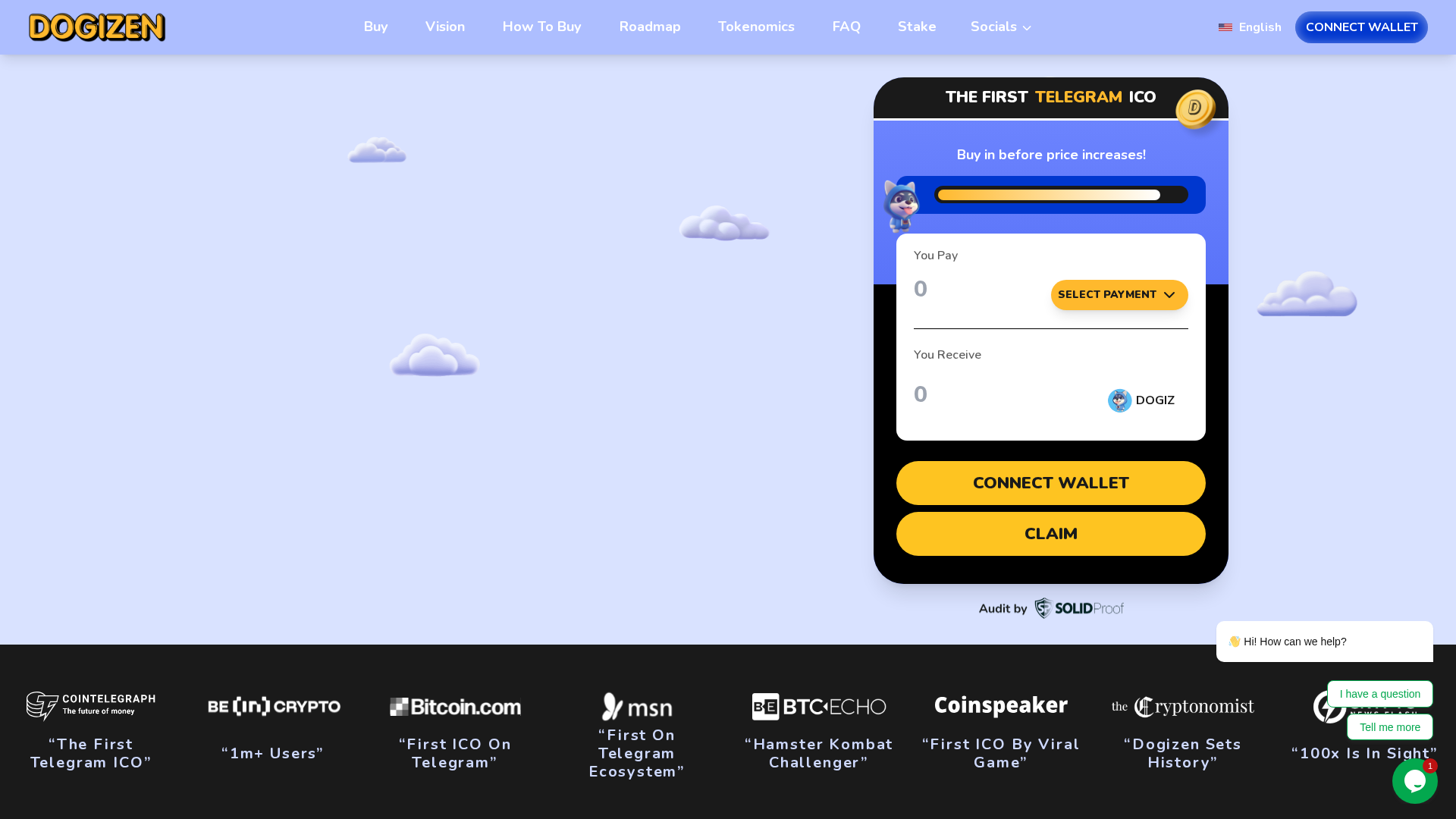 Screenshot of dogizen-claim.pages.dev