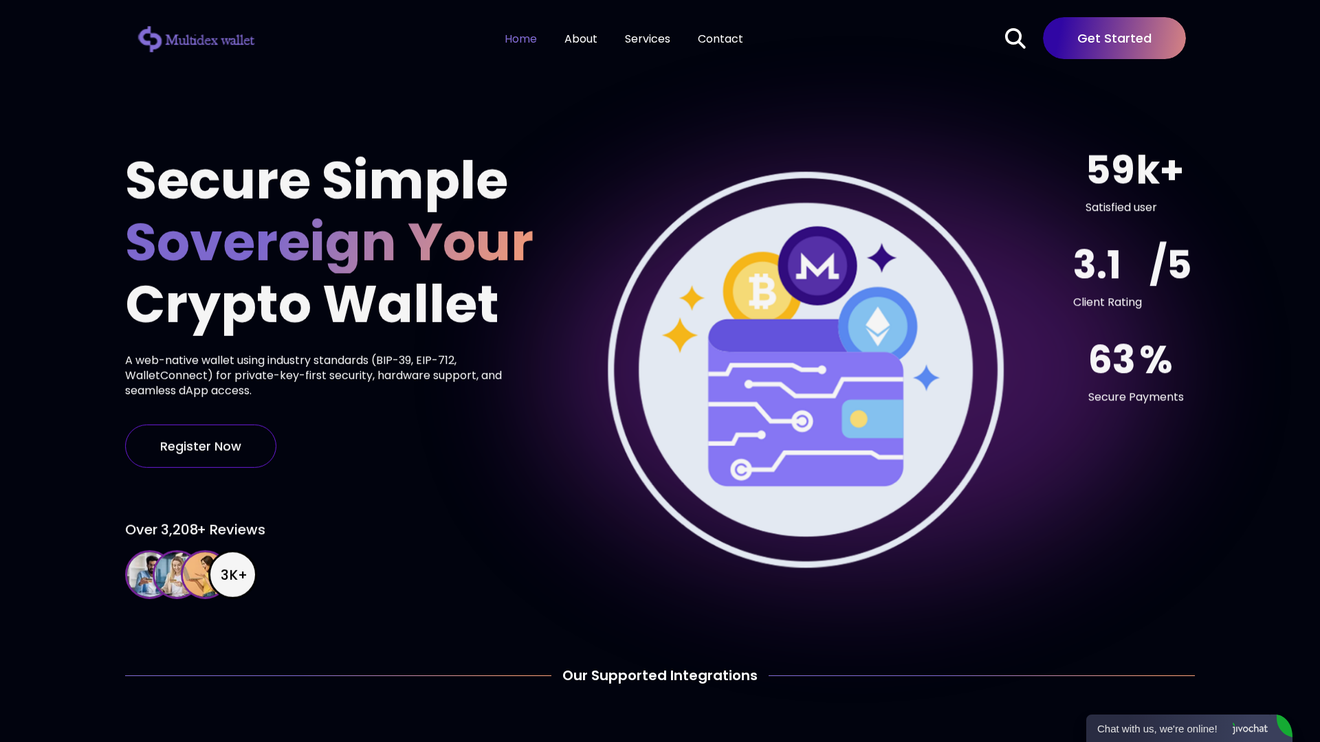 Screenshot of multidexwallet.com