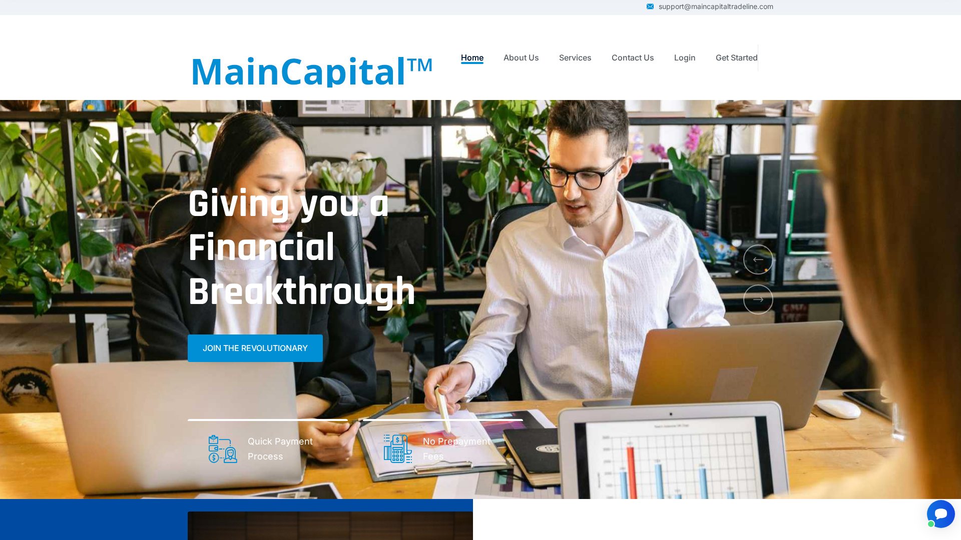 Screenshot of maincapitaltradeline.com